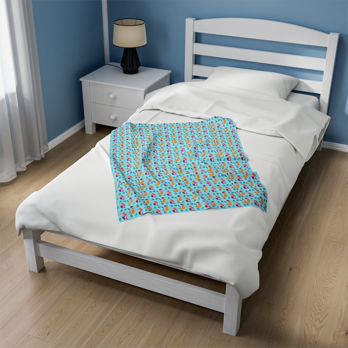 Mermaid Velveteen Plush Blanket | Soft, Mystical, Luxurious and Comforting | Available in Multiple Sizes