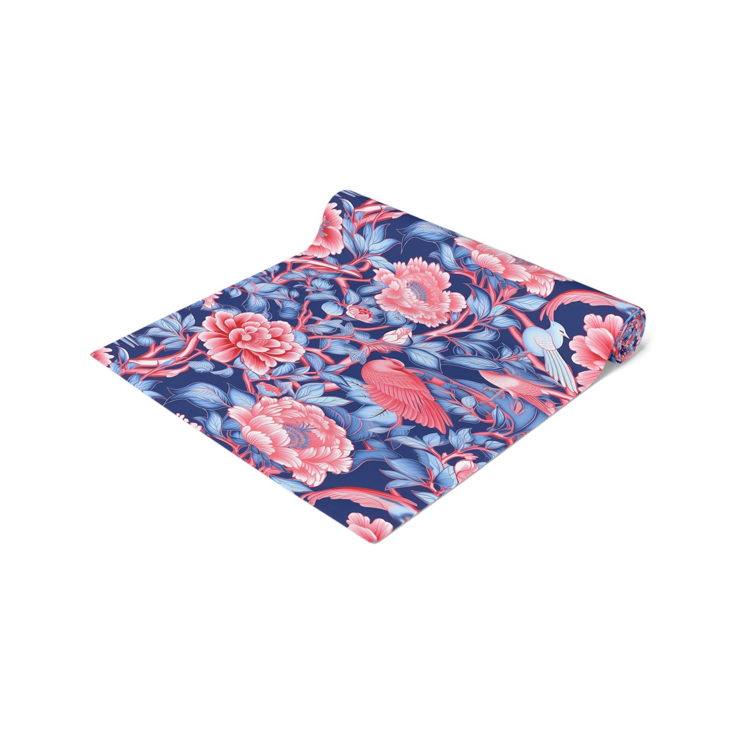 Chinoiserie Print Table Runner - Elegant Asian-Inspired Elegance, Cotton Twill or Polyester - Perfect for Cultural Home Decor