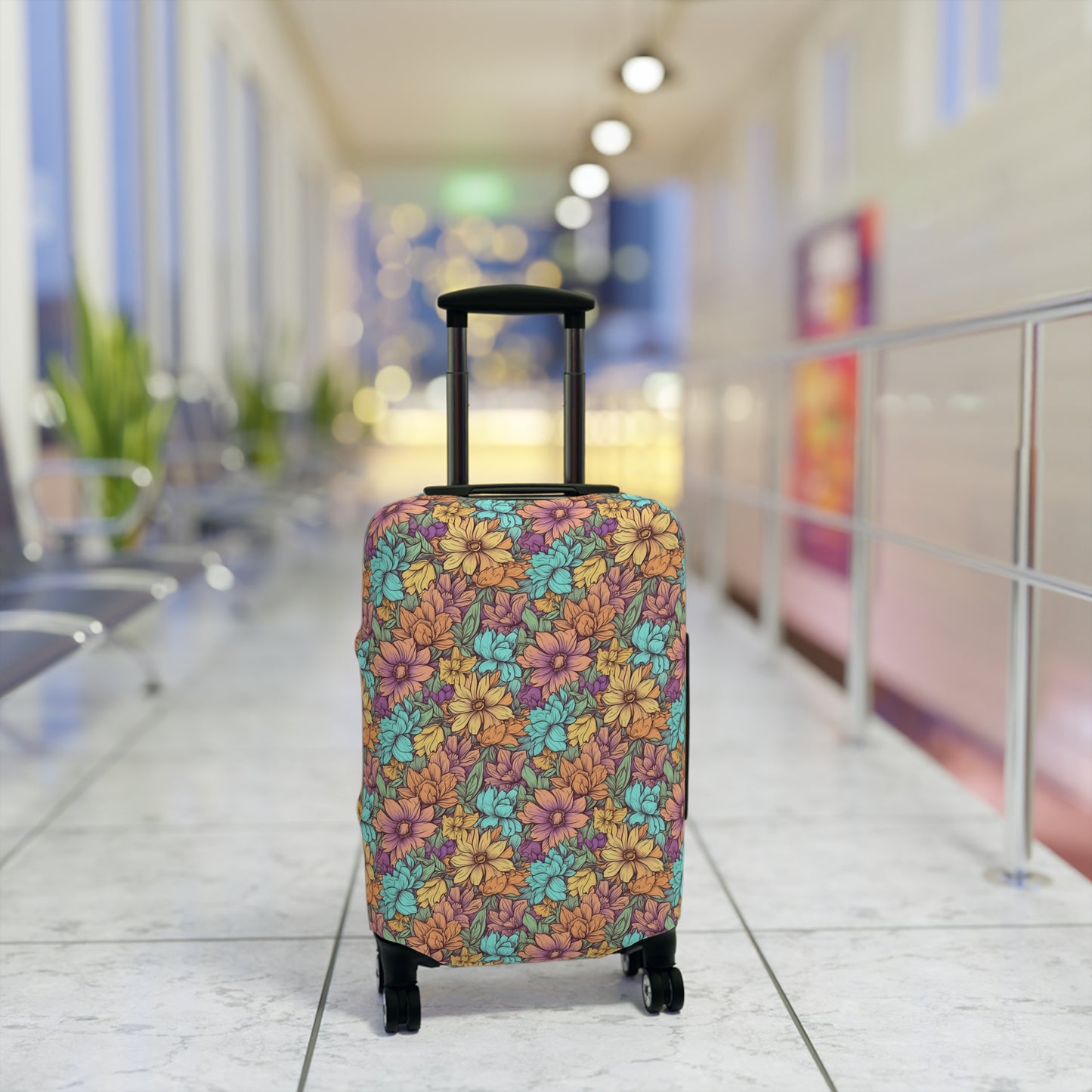Boho Floral Luggage Cover - Trendy Travel Floral Suitcases Cover