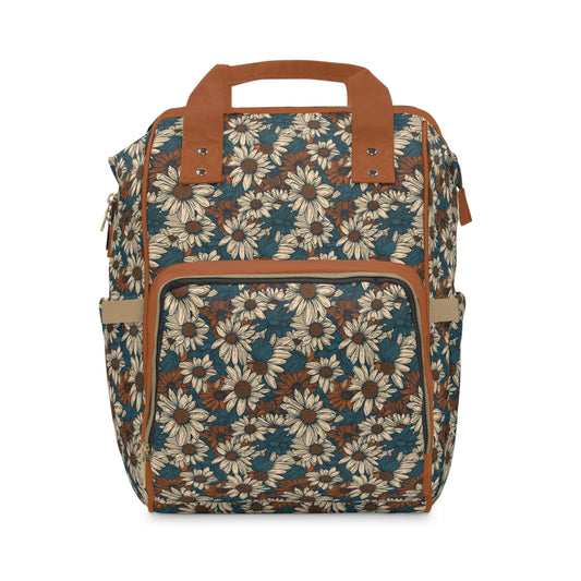 Daisy Diaper Backpack - Charming & Multifunctional Baby Bag with Daisy Patterns, Perfect for Nature-Loving Parents