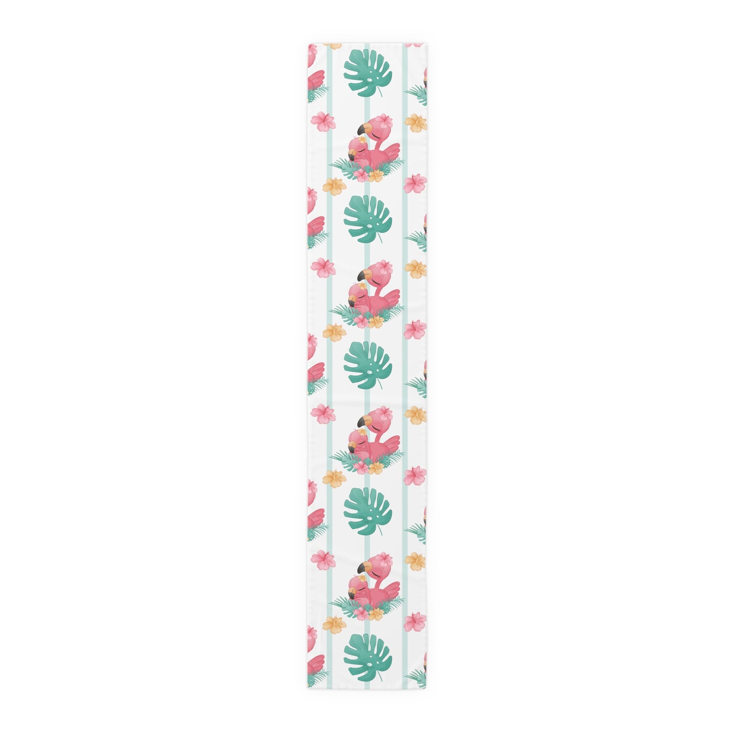 Flamingo Print Table Runner - Vibrant Elegance, Cotton Twill or Polyester - Perfect for Tropical Home Decor