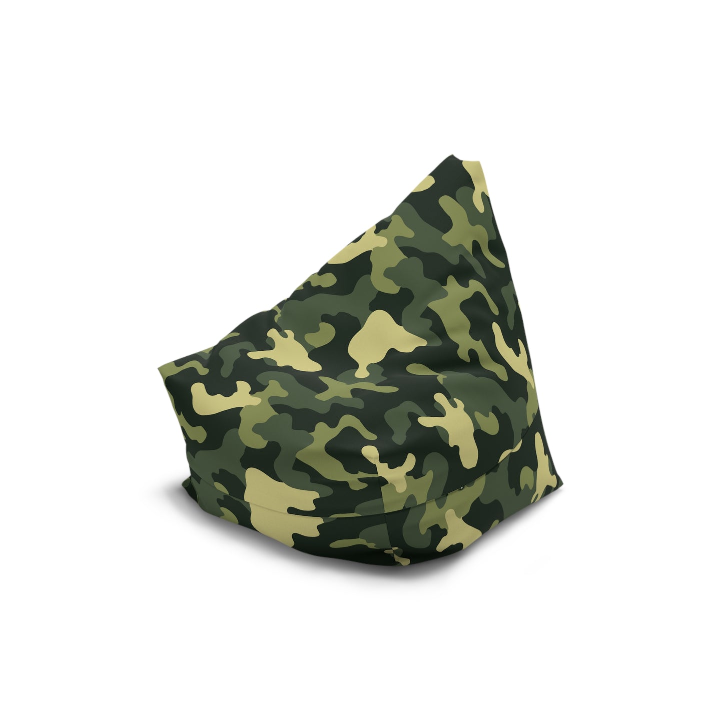 Camouflage Bean Bag Chair Cover - Durable Polyester, Locking Zipper, 2 Sizes Camo Bean Bag Cover