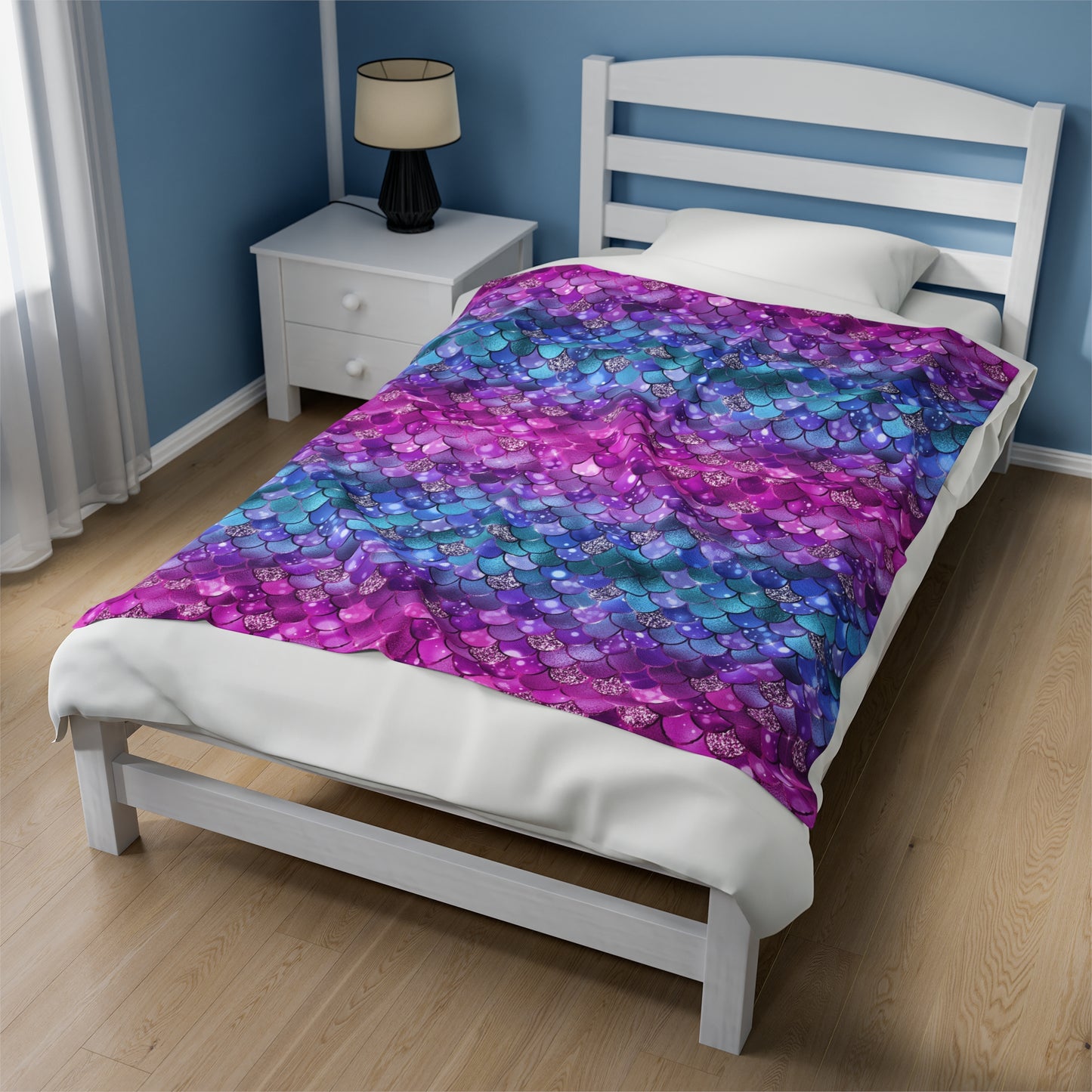 Mermaid Velveteen Plush Blanket | Soft, Mystical, Luxurious and Comforting | Available in Multiple Sizes