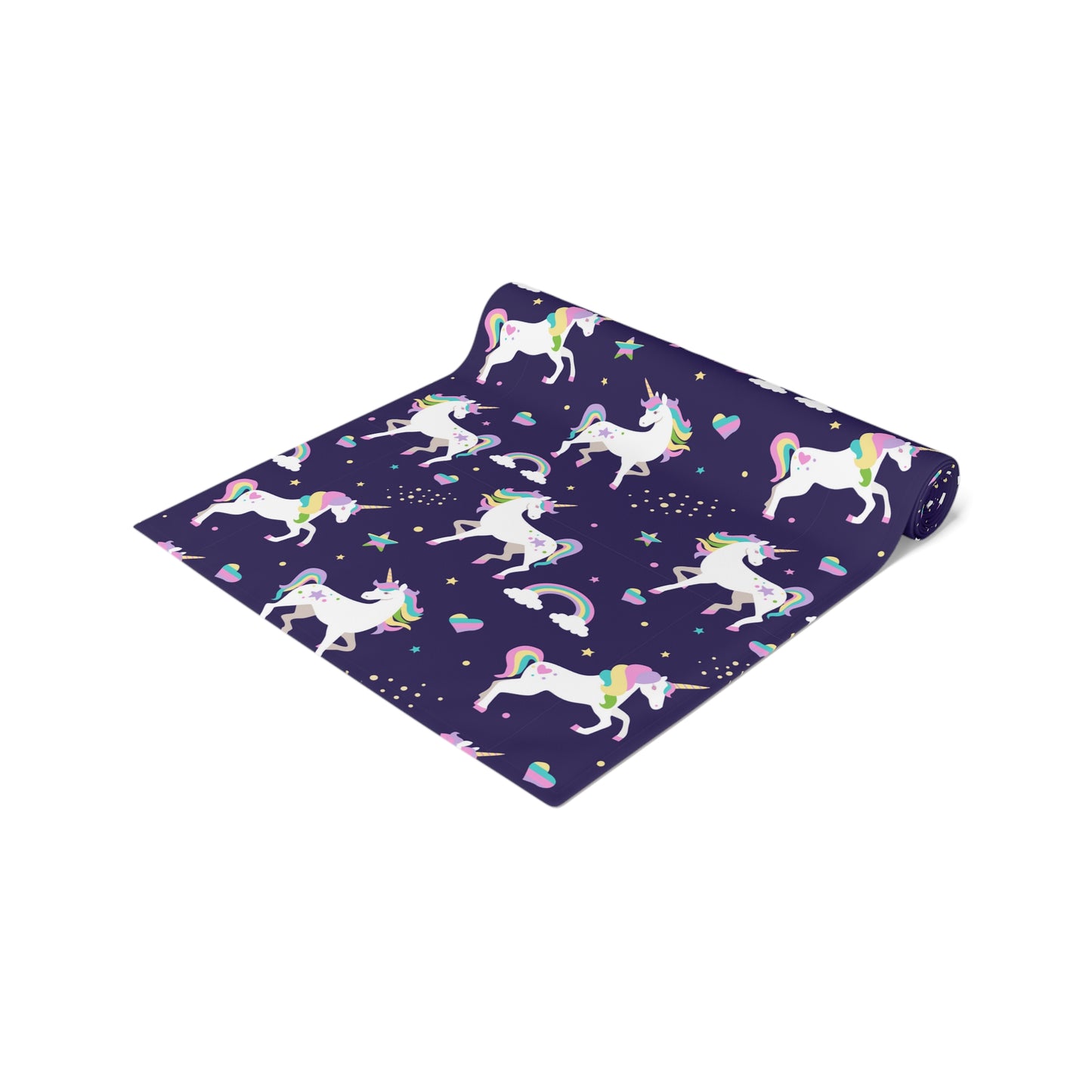 Unicorn Print Table Runner - Magical Elegance, Cotton Twill or Polyester - Perfect for Whimsical & Fantasy Home Decor