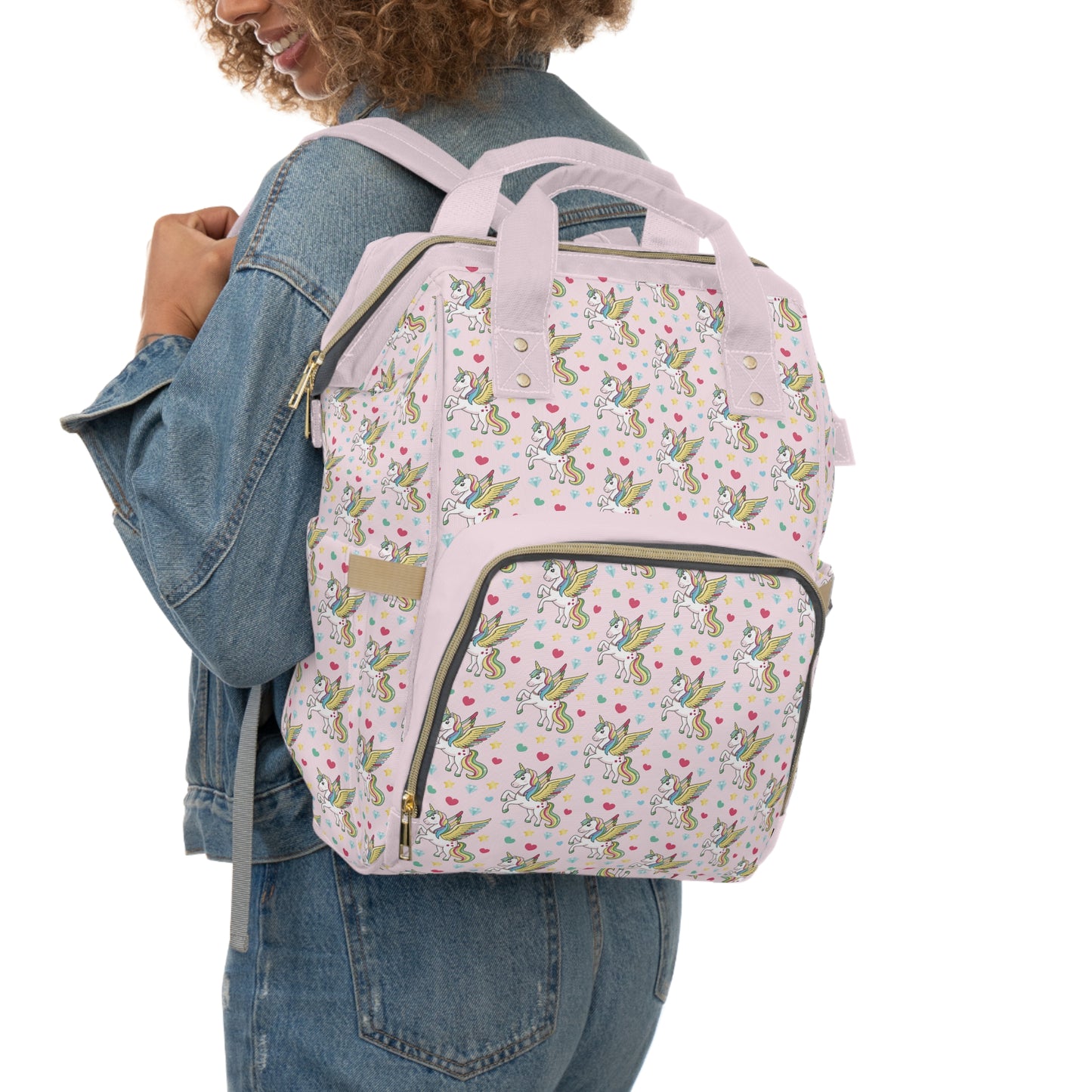 Multifunctional Unicorn Diaper Backpack - Magical Storage Solution for Busy Parents