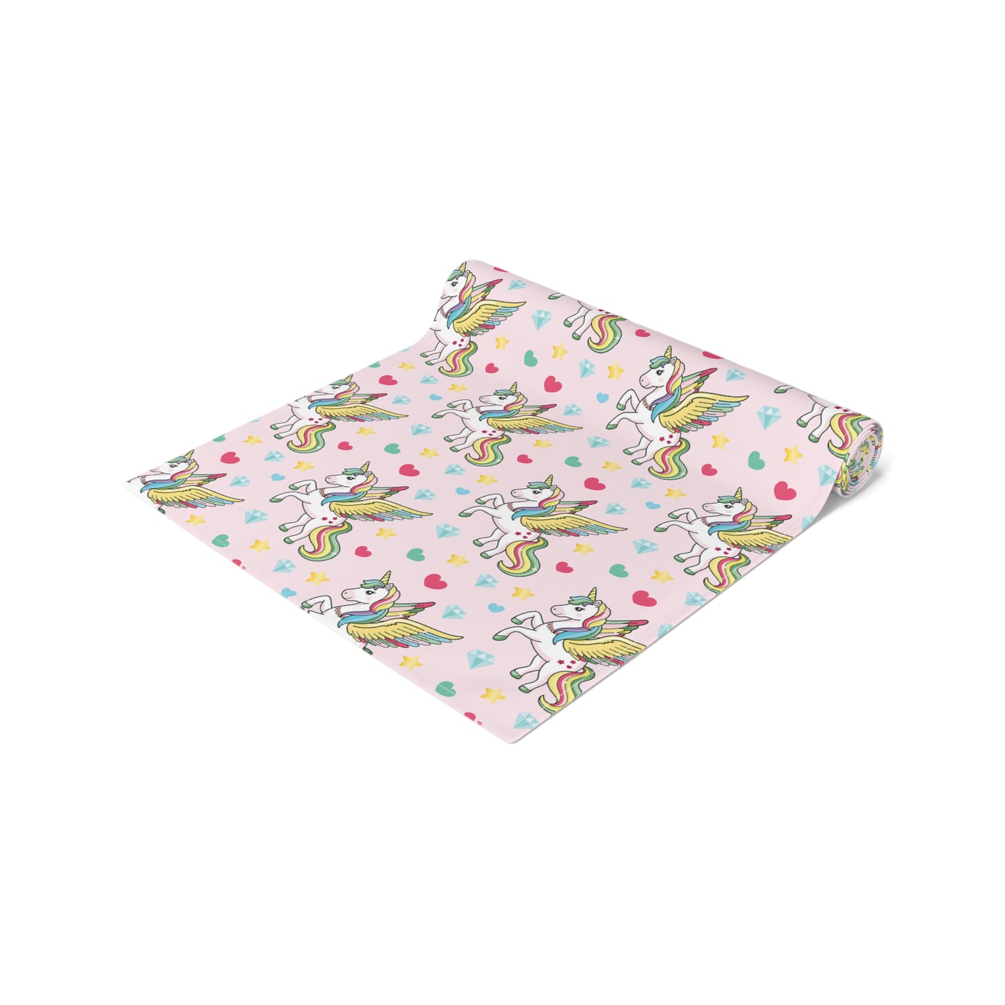 Unicorn Print Table Runner - Magical Elegance, Cotton Twill or Polyester - Perfect for Whimsical & Fantasy Home Decor