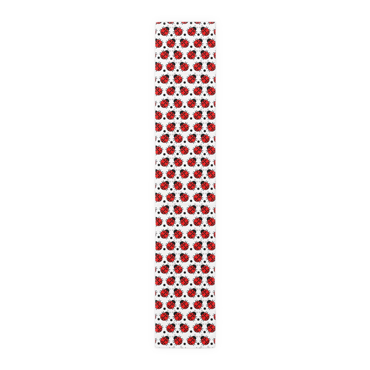 Ladybug Print Table Runner - Charming Good Luck, Cotton Twill or Polyester - Perfect for Nature-Inspired Home Decor