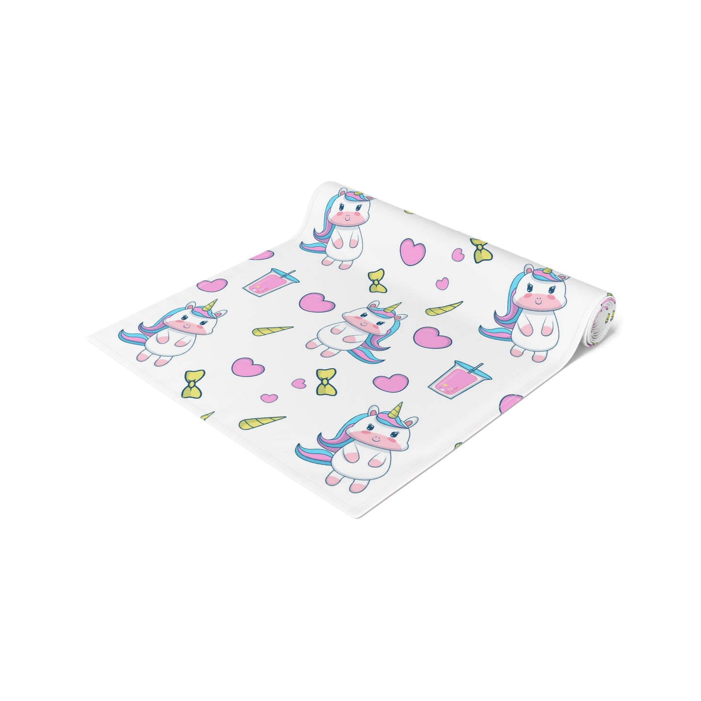 Unicorn Print Table Runner - Magical Elegance, Cotton Twill or Polyester - Perfect for Whimsical & Fantasy Home Decor