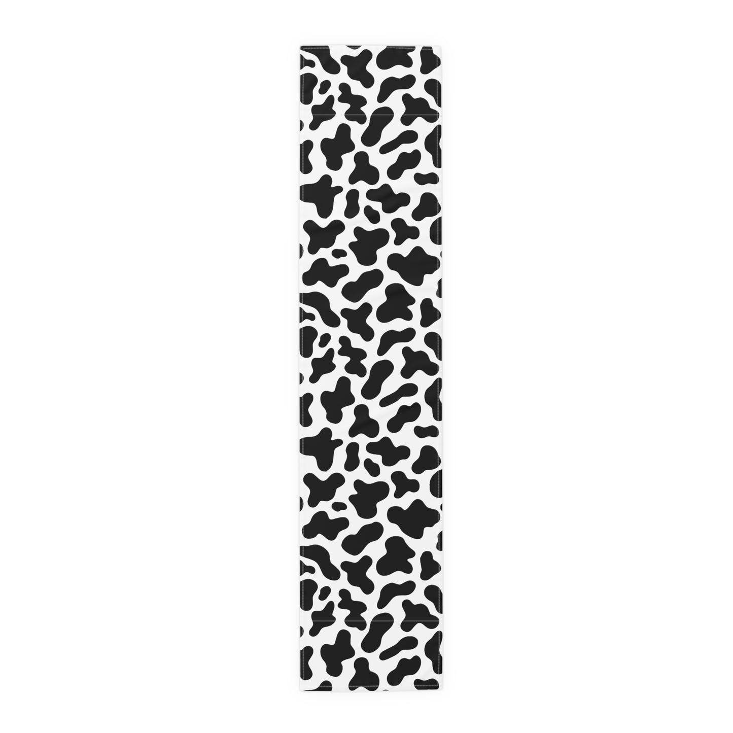 Cow Print Table Runner - Chic Farmhouse Style, Available in Cotton Twill or Polyester - Elevate Your Home Decor