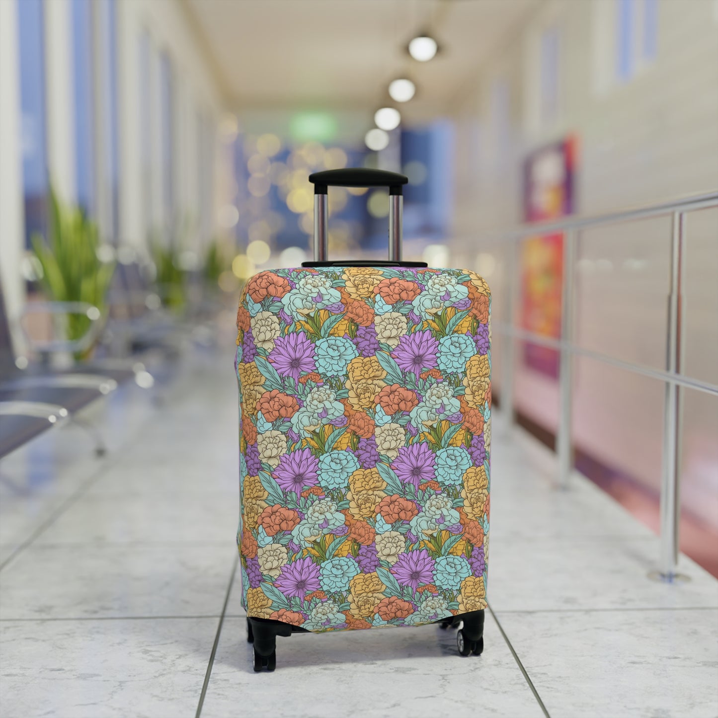 Boho Floral Luggage Cover - Trendy Travel Floral Suitcases Cover