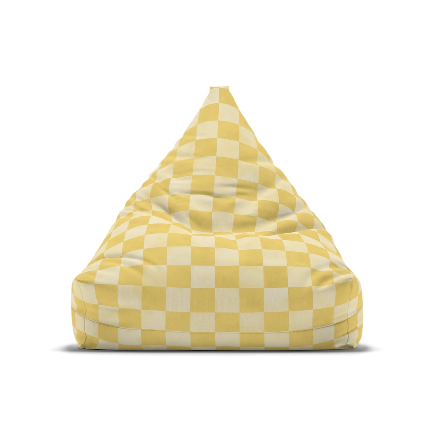 Pastel Checkers Bean Bag Chair Cover - Soft-Touch Polyester Slipcover with Secure Zip