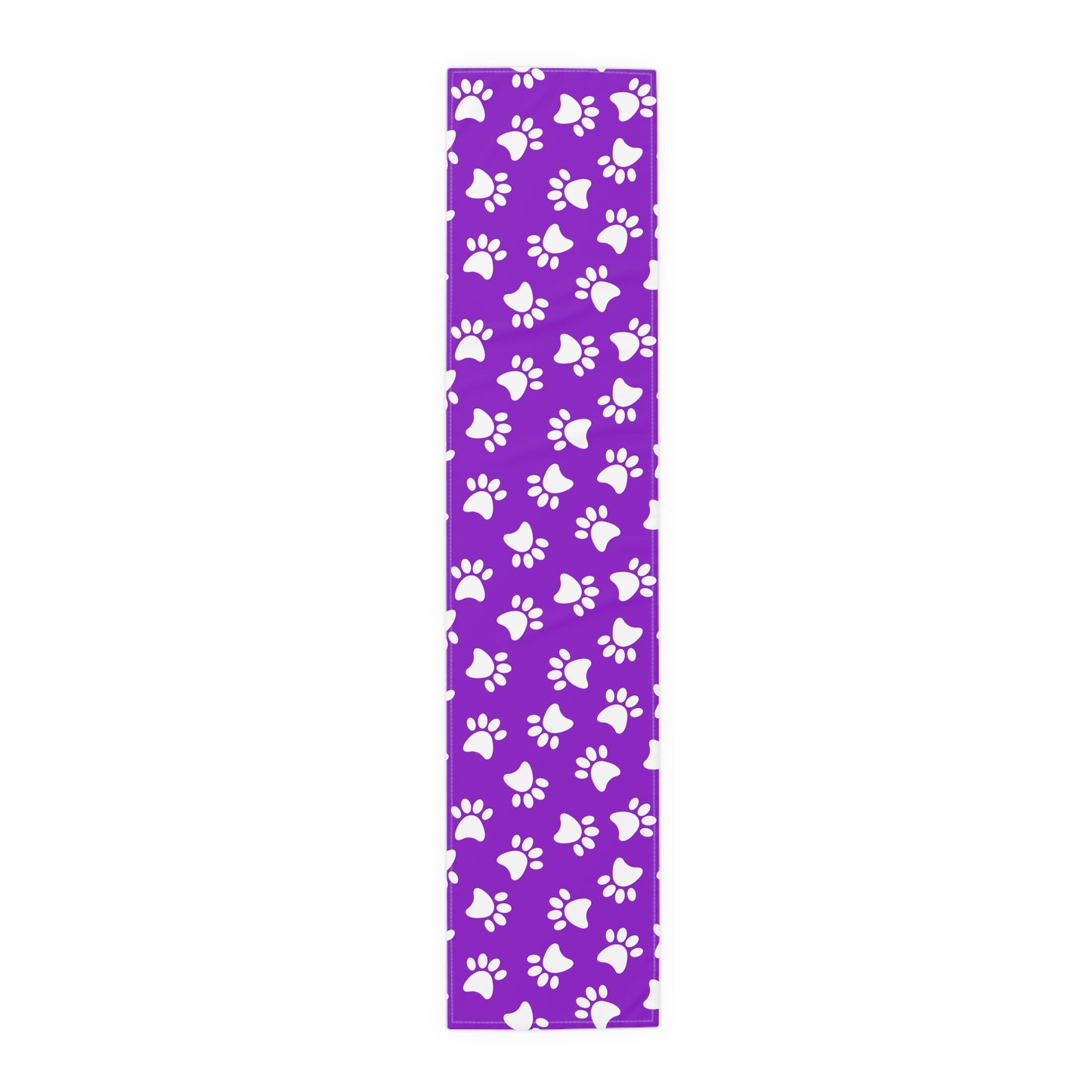 Paw Print Table Runner - Cozy Pet-Themed Decor, Cotton Twill or Polyester - Perfect for Animal Lovers