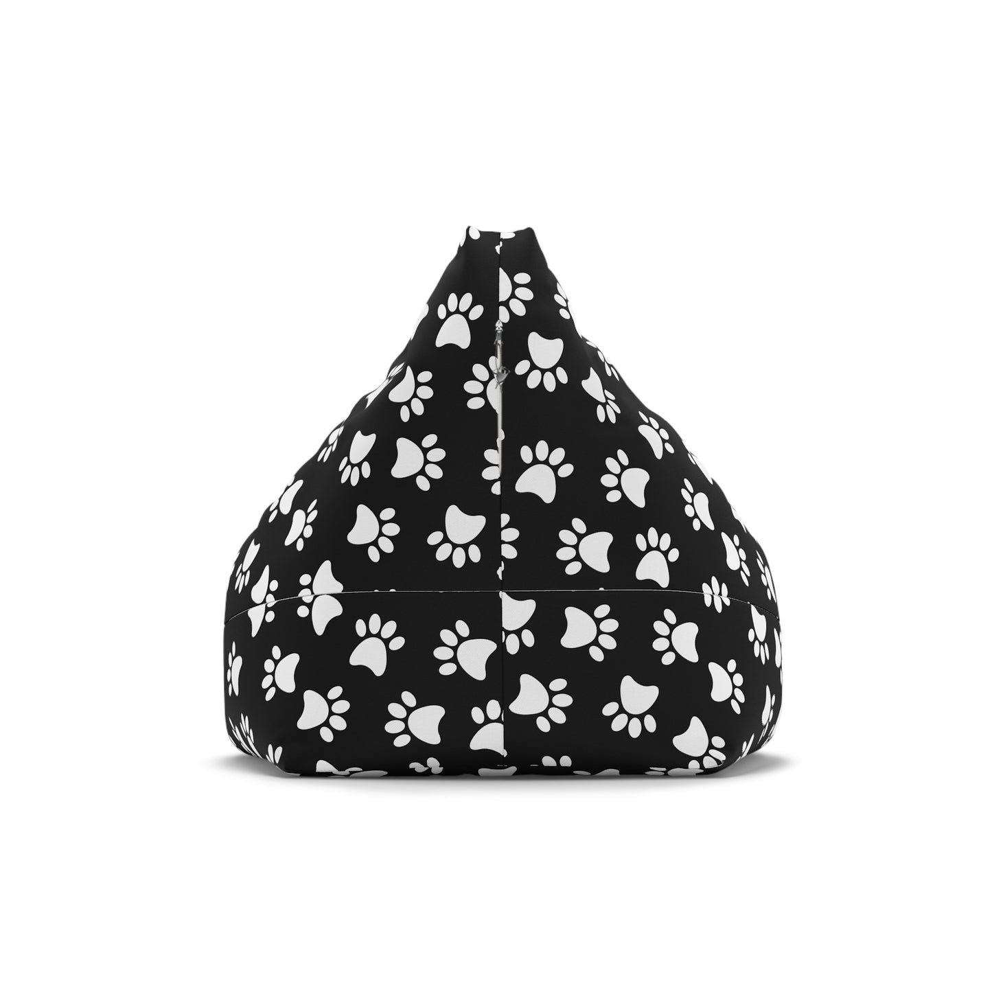 Paw Print Bean Bag Chair Cover - Cozy Polyester, Locking Zipper, 2 Sizes, Pet Lover Gift