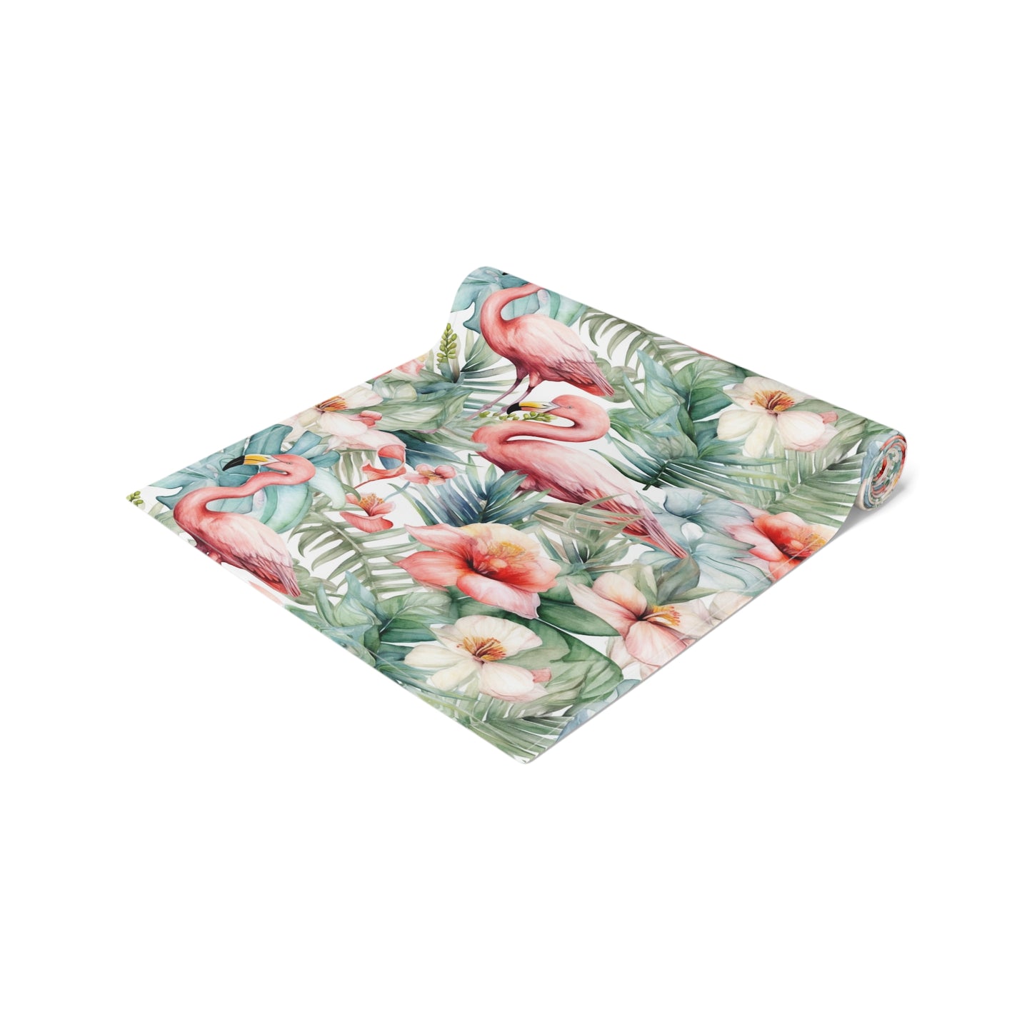 Flamingo Print Table Runner - Vibrant Elegance, Cotton Twill or Polyester - Perfect for Tropical Home Decor