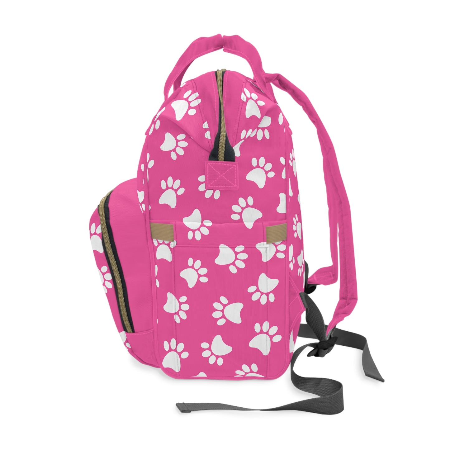 Paw Print Diaper Backpack - Cute & Durable Nappy Bag, Spacious Organized Design for Pet-Owning Parents