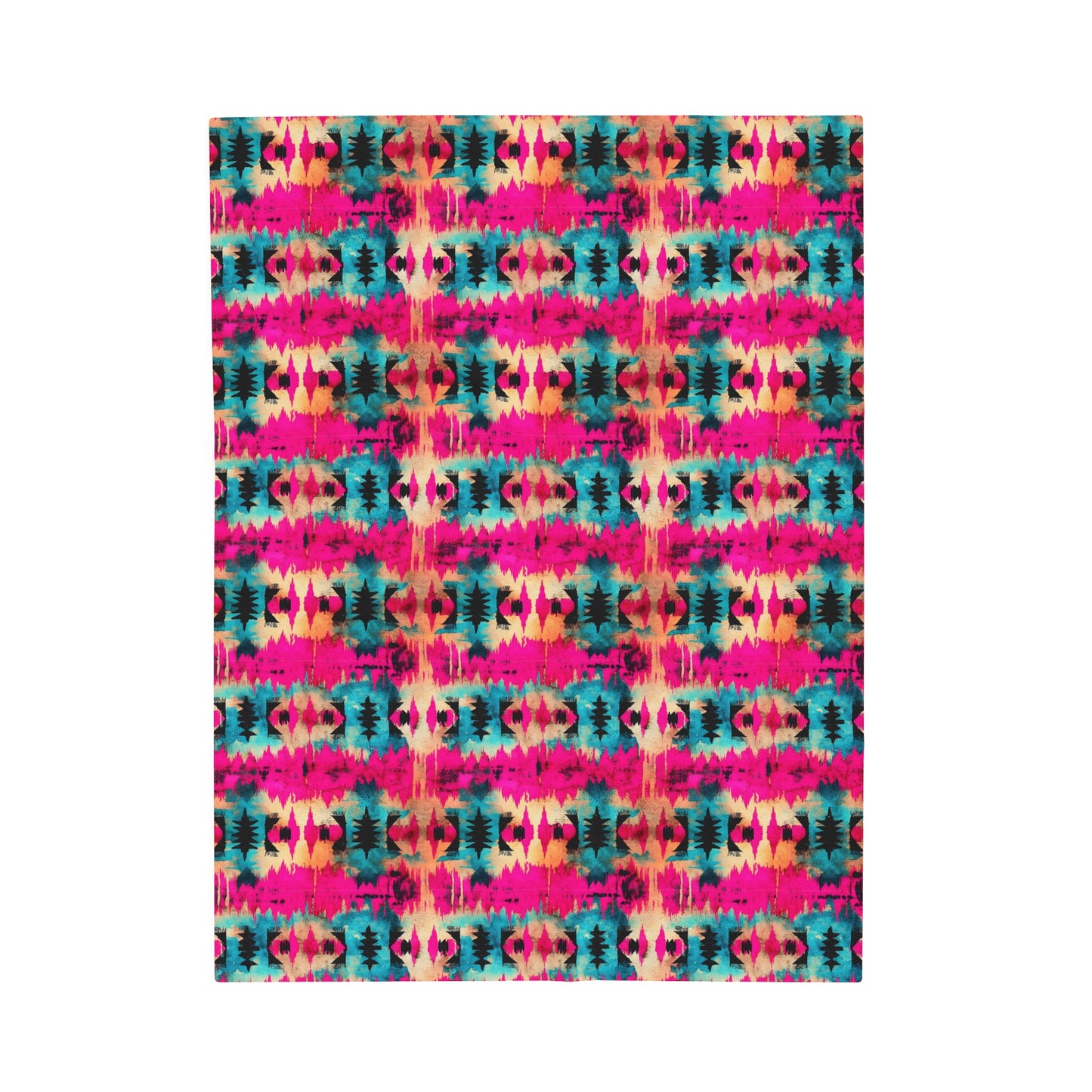 Aztec Velveteen Plush Blanket | Soft, Luxurious, Cultural, and Comforting | Available in Multiple Sizes
