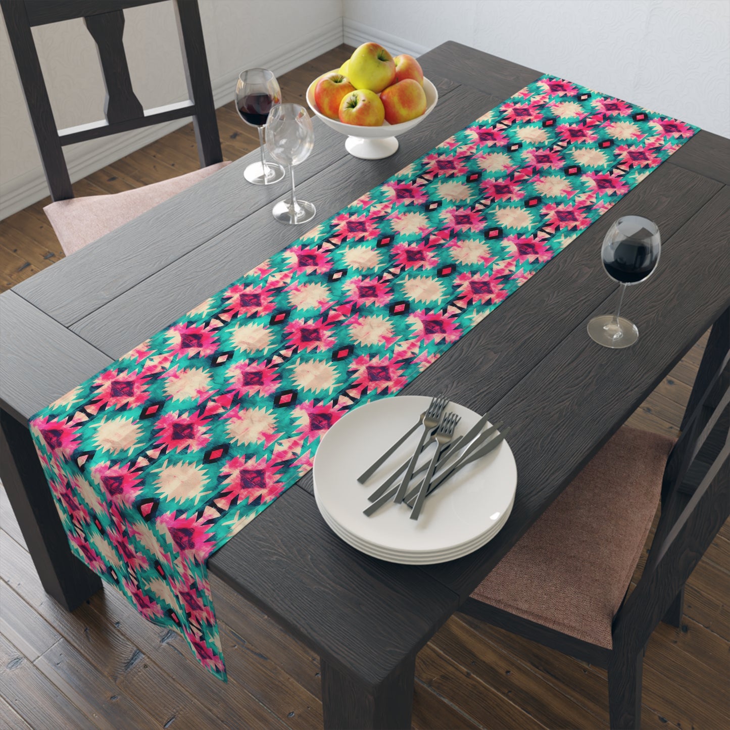 Aztec-Inspired Table Runner - Bold Patterns, Cotton Twill or Polyester - Ideal for Home Decor & Unique Gifts
