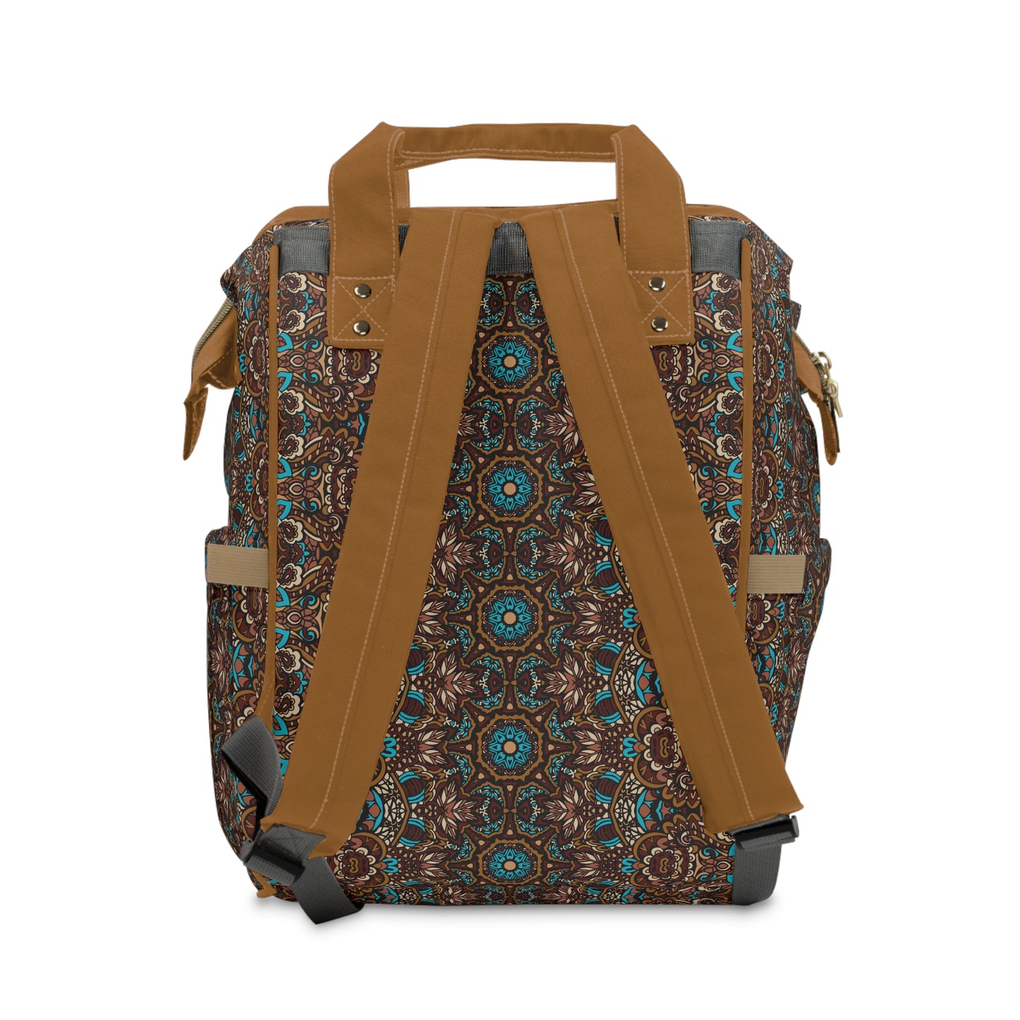 Mandala Diaper Backpack - Artistic & Multifunctional Baby Bag with Mandala Patterns, Ideal for Stylish Parents