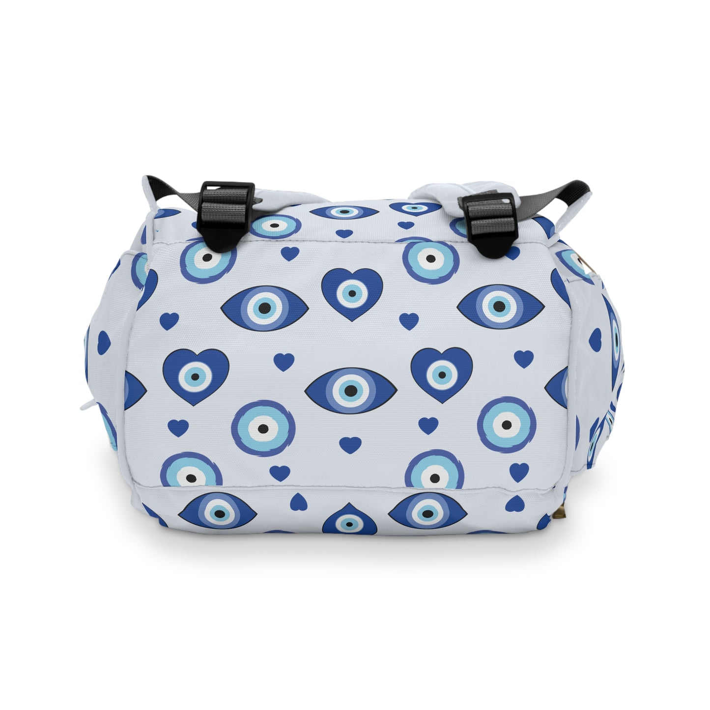 Evil Eye Diaper Backpack - Protective & Stylish Baby Bag with Evil Eye Motif, Multifunctional and Organized