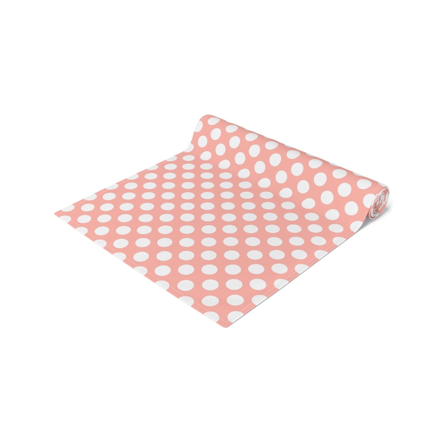 Pastel Polka Dot Table Runner - Soft Elegance, Cotton Twill or Polyester - Perfect for Playful & Light Home Decor