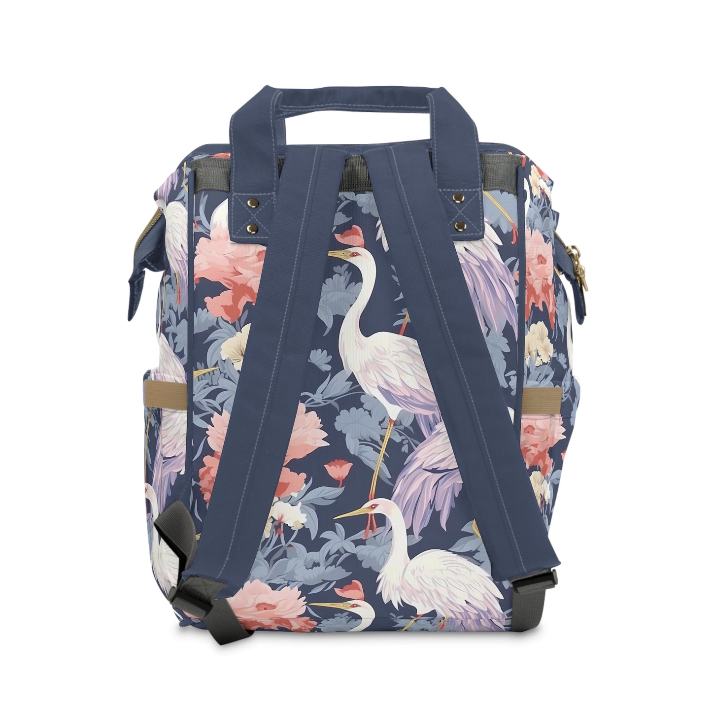 Chinoiserie Diaper Backpack - Elegant & Practical Baby Bag with Traditional Asian Motifs, Perfect for Stylish Parents