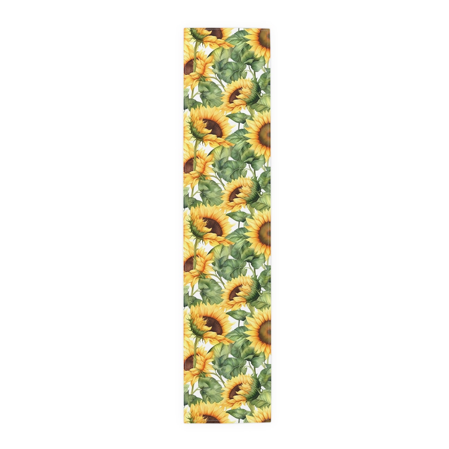 Sunflower Print Table Runner - Bright and Cheerful, Cotton Twill or Polyester - Perfect for Sunny Home Decor