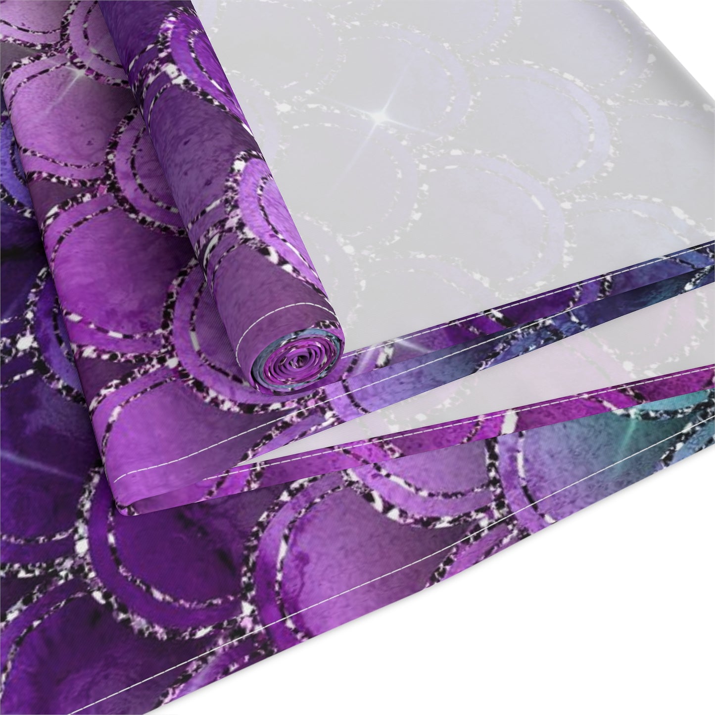 Mermaid Print Table Runner - Mystical Sea Charm, Cotton Twill or Polyester - Perfect for Enchanting Home Decor