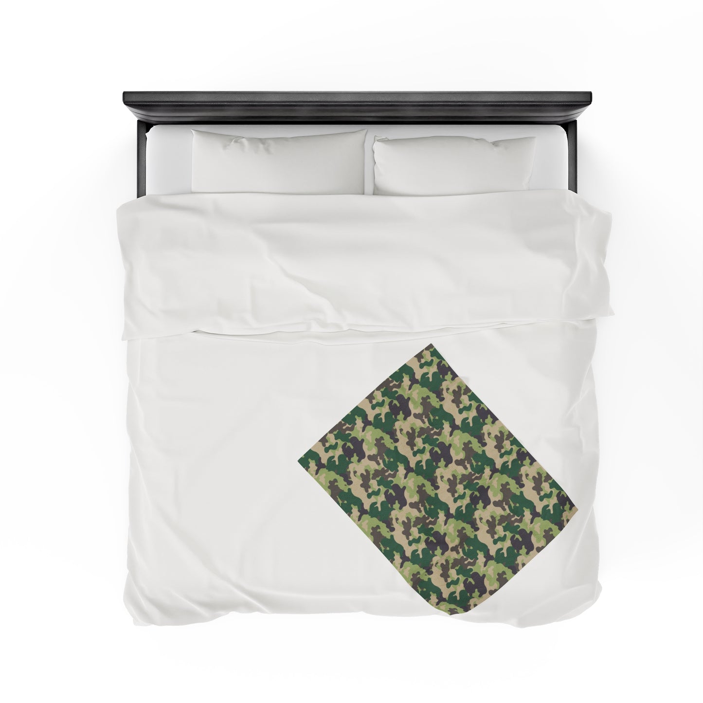 Camouflage Velveteen Plush Blanket | Soft, Rugged, Luxurious and Comforting | Available in Multiple Sizes