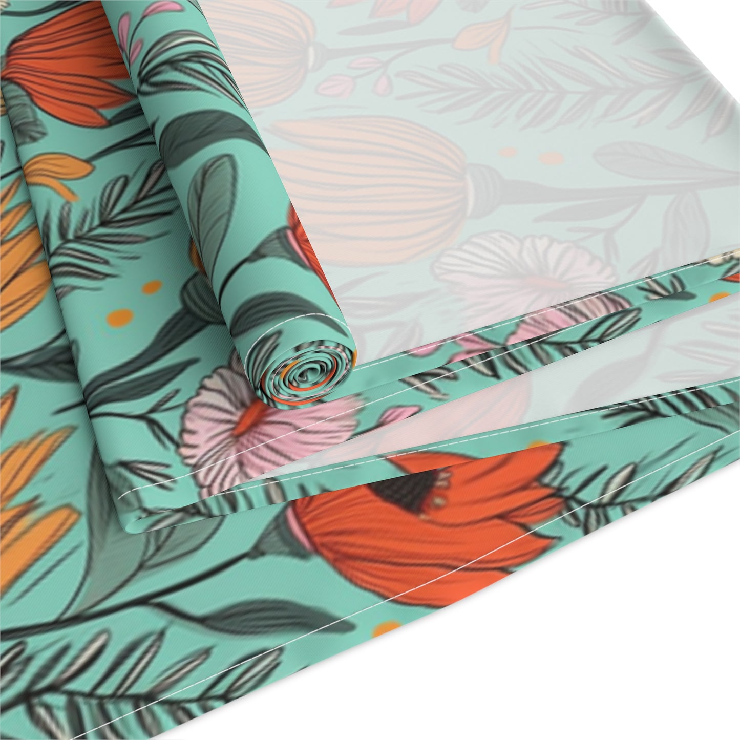 Boho Floral Table Runner - Vibrant Designs in Cotton Twill or Polyester - Ideal for Natural Home Decor
