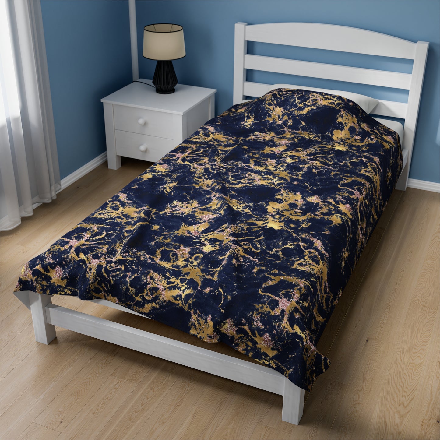 Marble Print Velveteen Plush Blanket | Soft, Elegant, Luxurious and Comforting | Available in Multiple Sizes