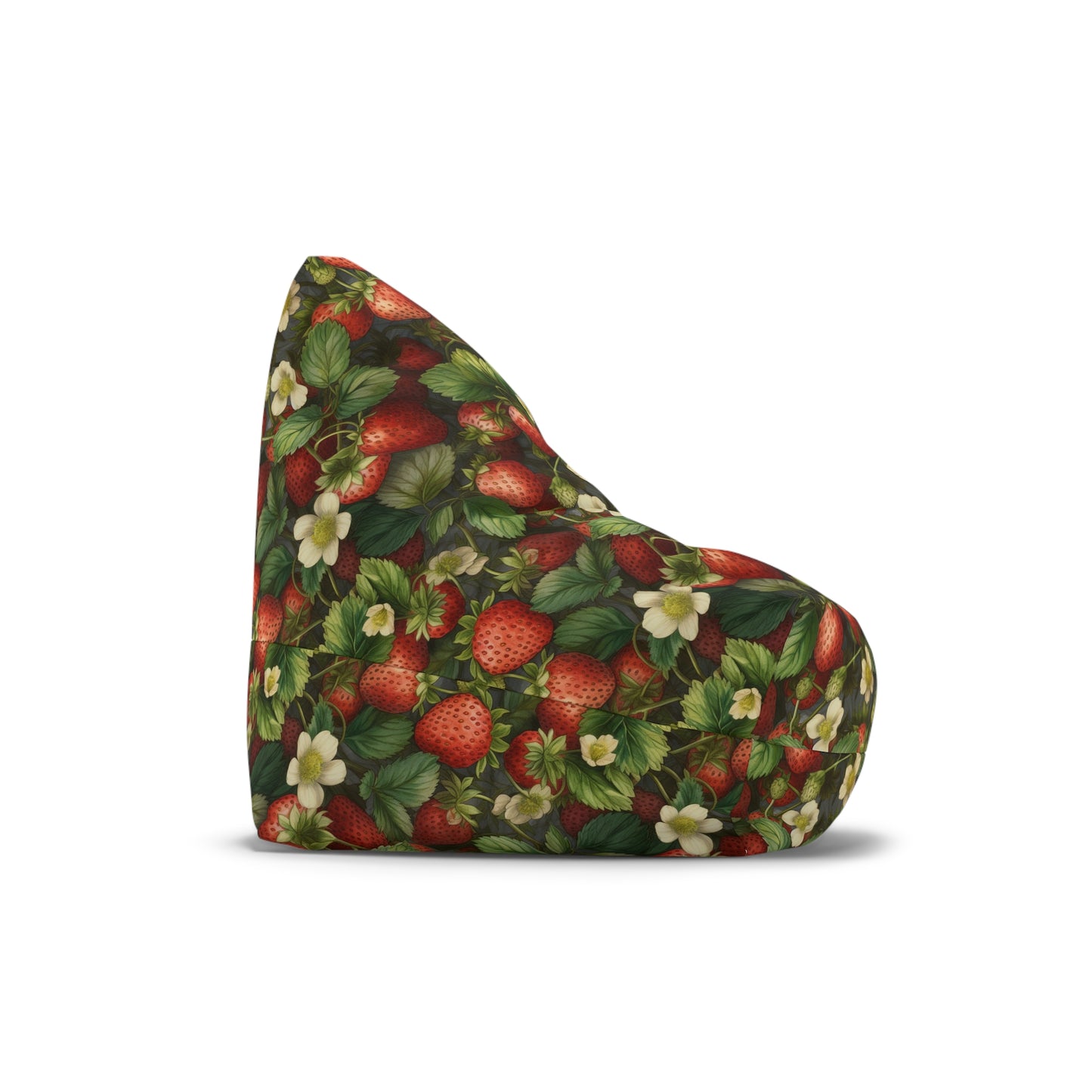 Strawberry Print Bean Bag Chair Cover - Sweet & Durable Polyester Slipcover