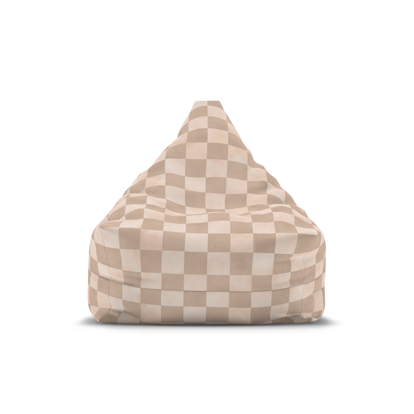 Pastel Checkers Bean Bag Chair Cover - Soft-Touch Polyester Slipcover with Secure Zip