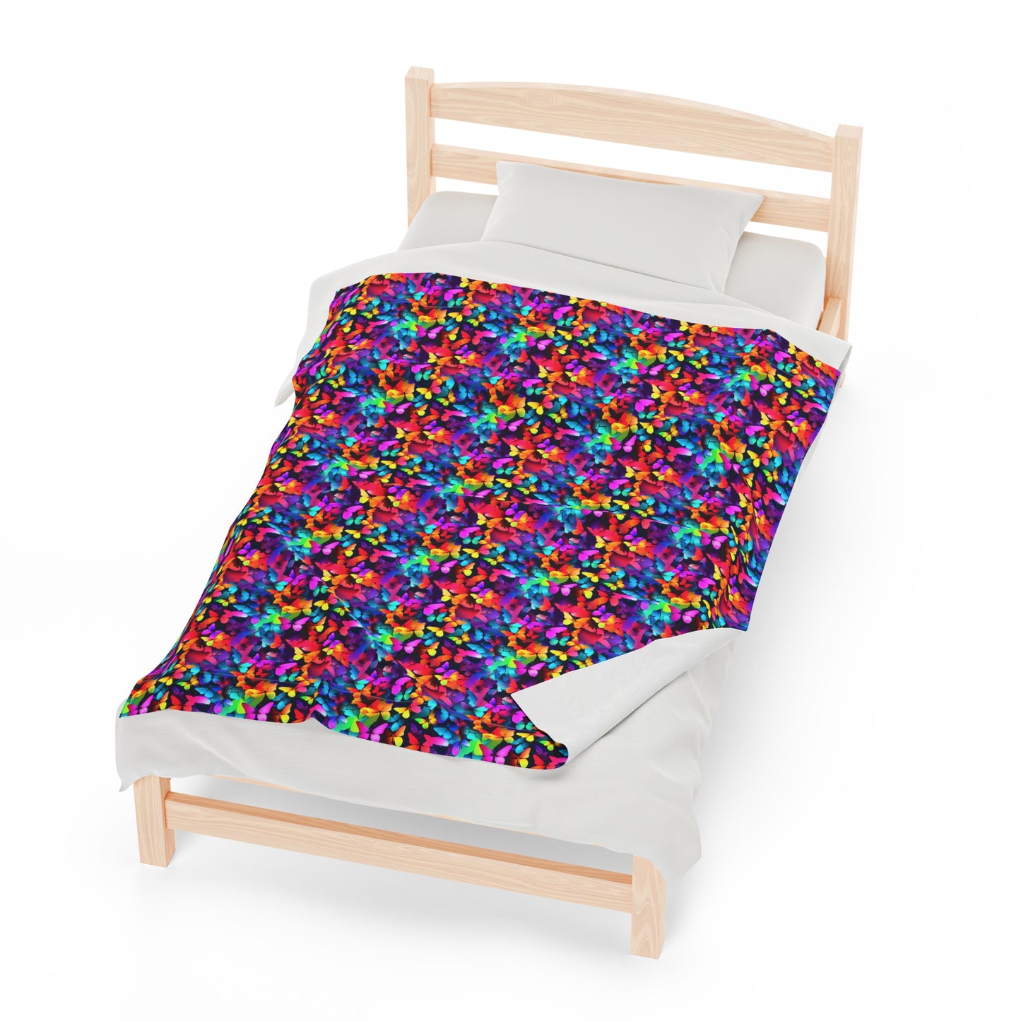 Butterfly Velveteen Plush Blanket | Soft, Luxurious, Enchanting, and Comforting | Available in Multiple Sizes