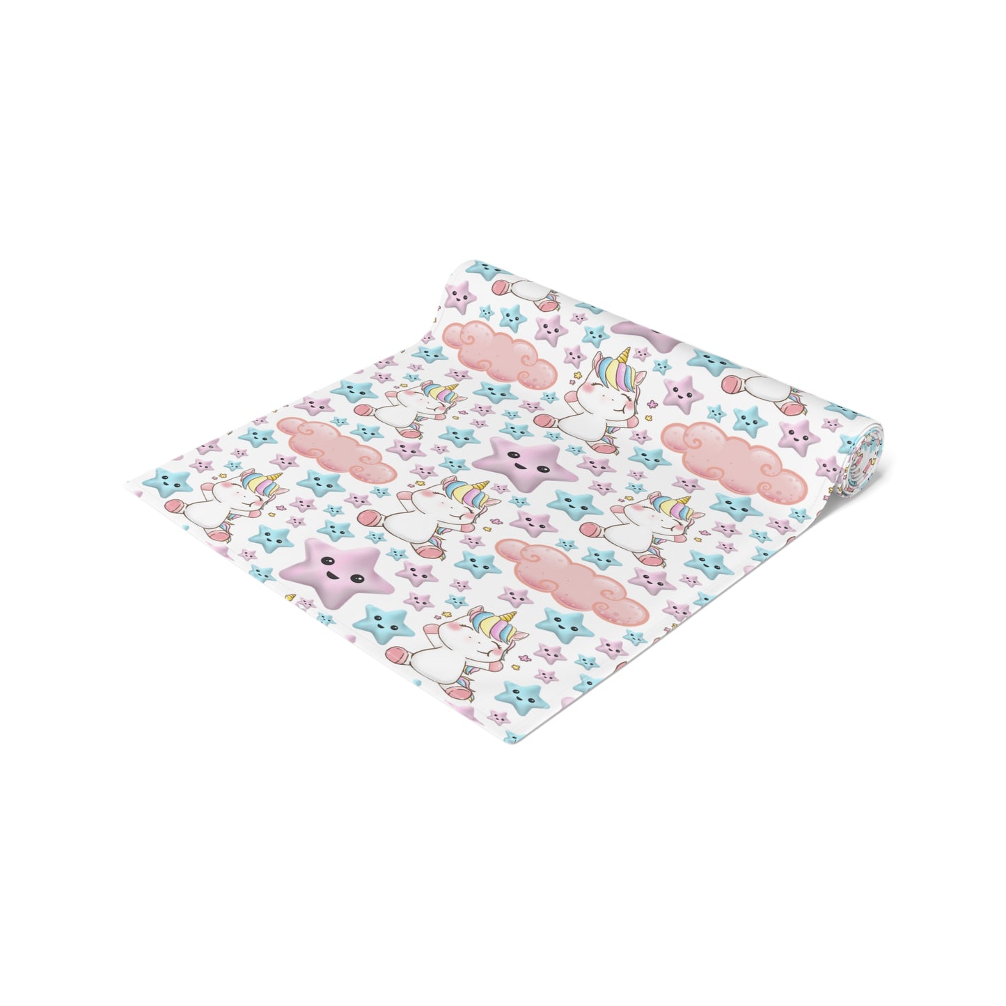 Unicorn Print Table Runner - Magical Elegance, Cotton Twill or Polyester - Perfect for Whimsical & Fantasy Home Decor