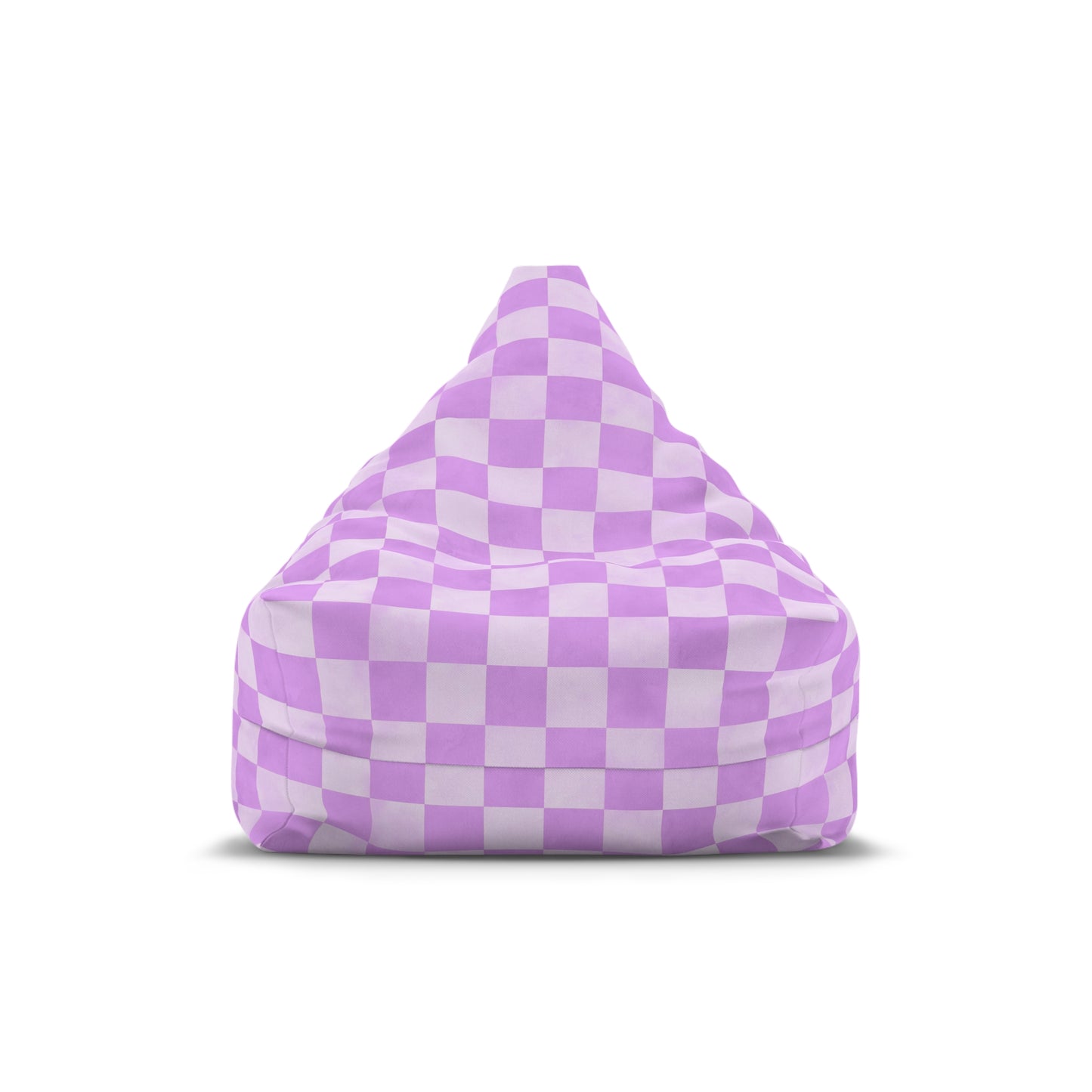 Pastel Checkers Bean Bag Chair Cover - Soft-Touch Polyester Slipcover with Secure Zip