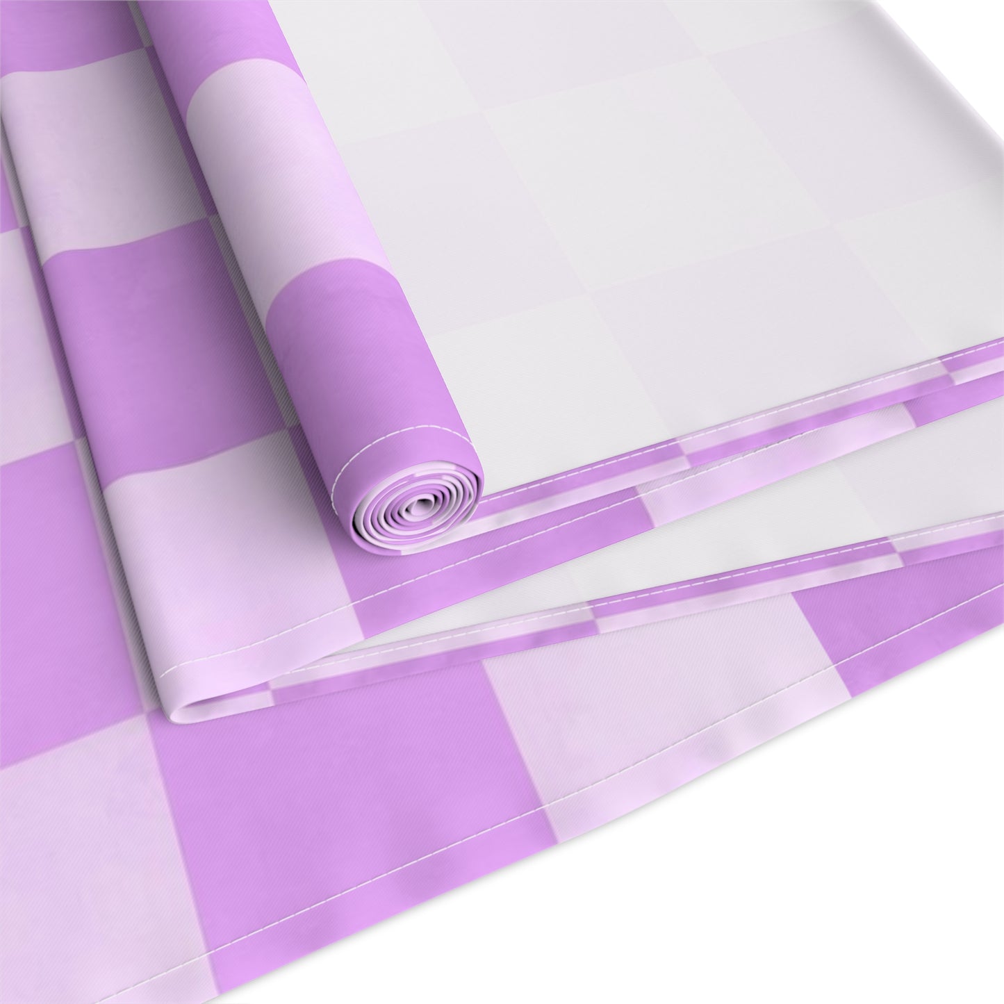 Pastel Checkered Table Runner - Soothing Playfulness, Cotton Twill or Polyester - Perfect for Refreshing & Modern Home Decor