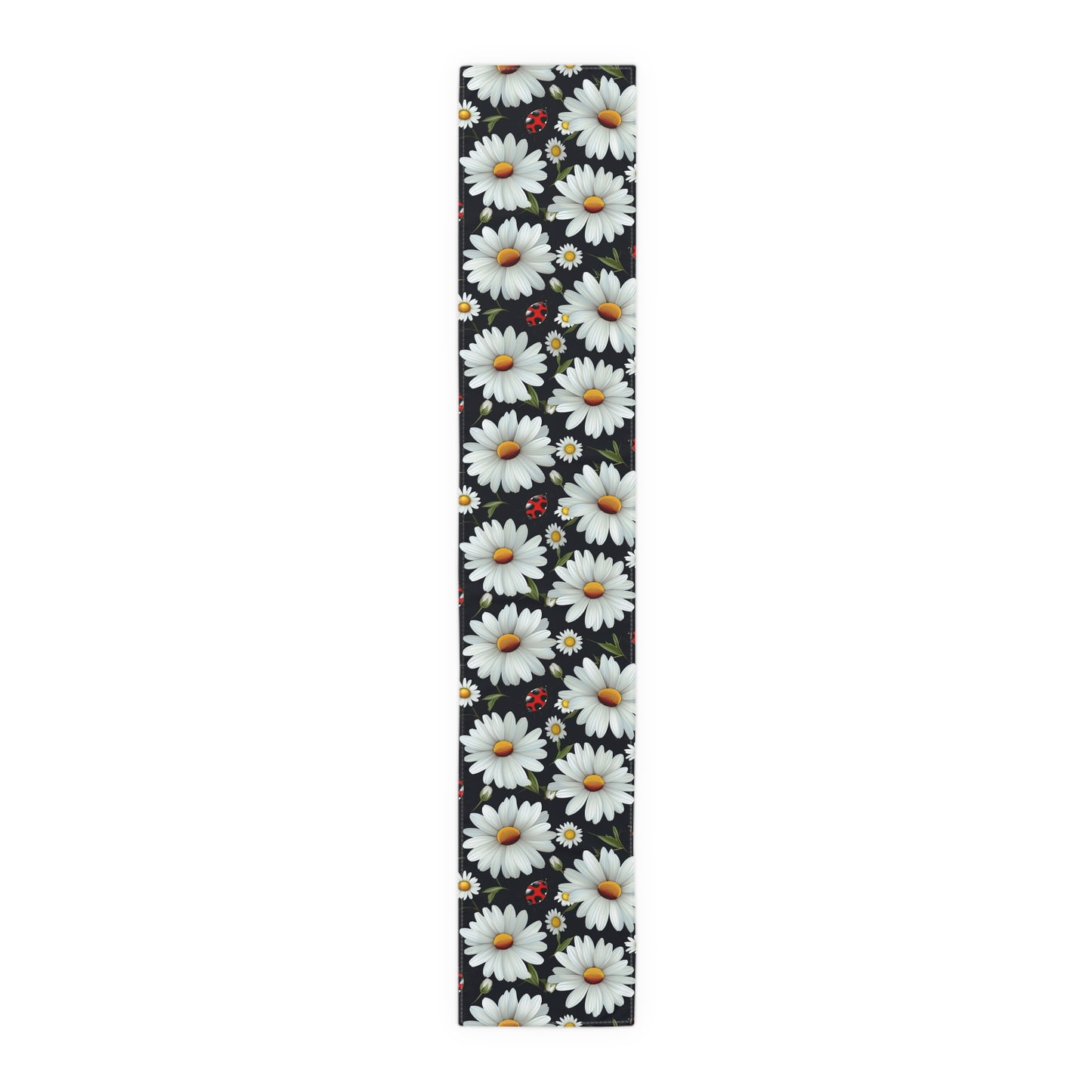 Ladybug Print Table Runner - Charming Good Luck, Cotton Twill or Polyester - Perfect for Nature-Inspired Home Decor