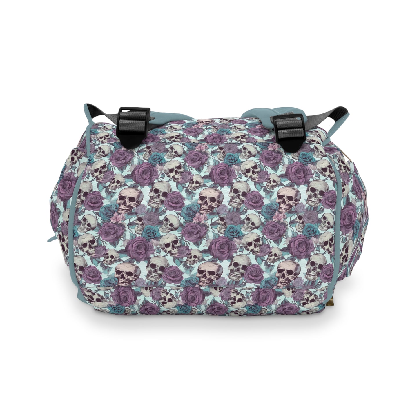 Skull Print Diaper Backpack - Multifunctional & Durable Baby Bag for Stylish Parents, Spacious & Organized Nappy Bag