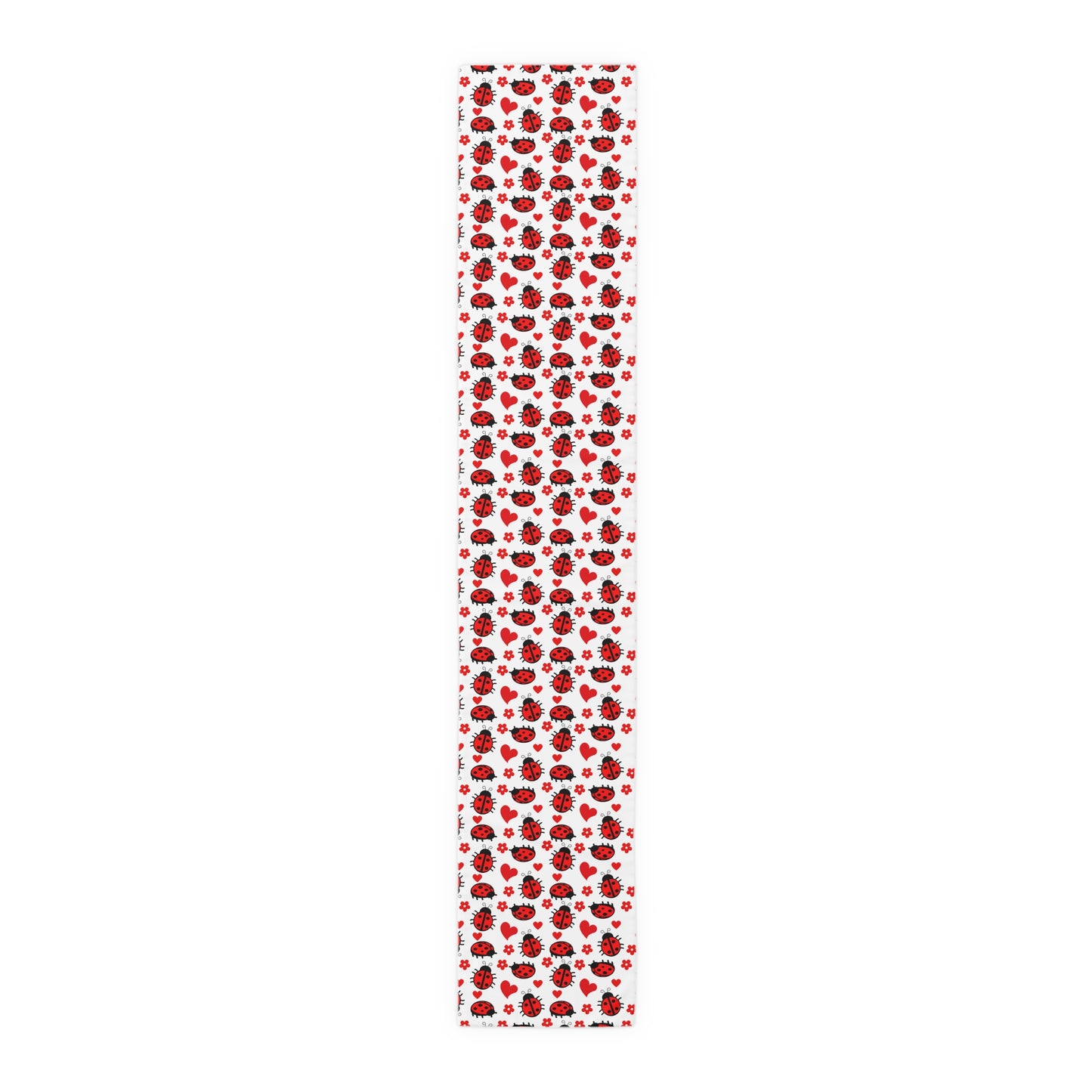 Ladybug Print Table Runner - Charming Good Luck, Cotton Twill or Polyester - Perfect for Nature-Inspired Home Decor
