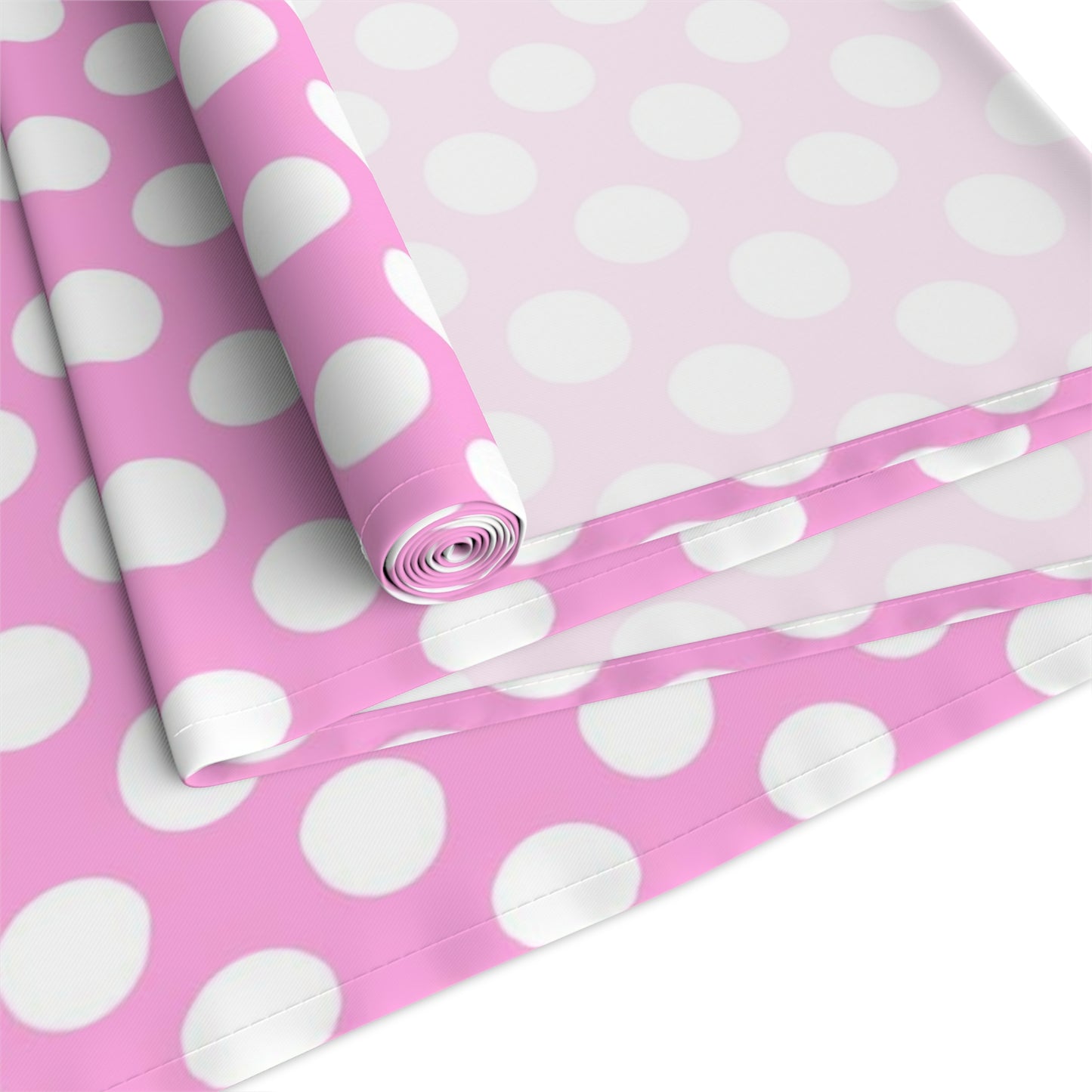 Pastel Polka Dot Table Runner - Soft Elegance, Cotton Twill or Polyester - Perfect for Playful & Light Home Decor