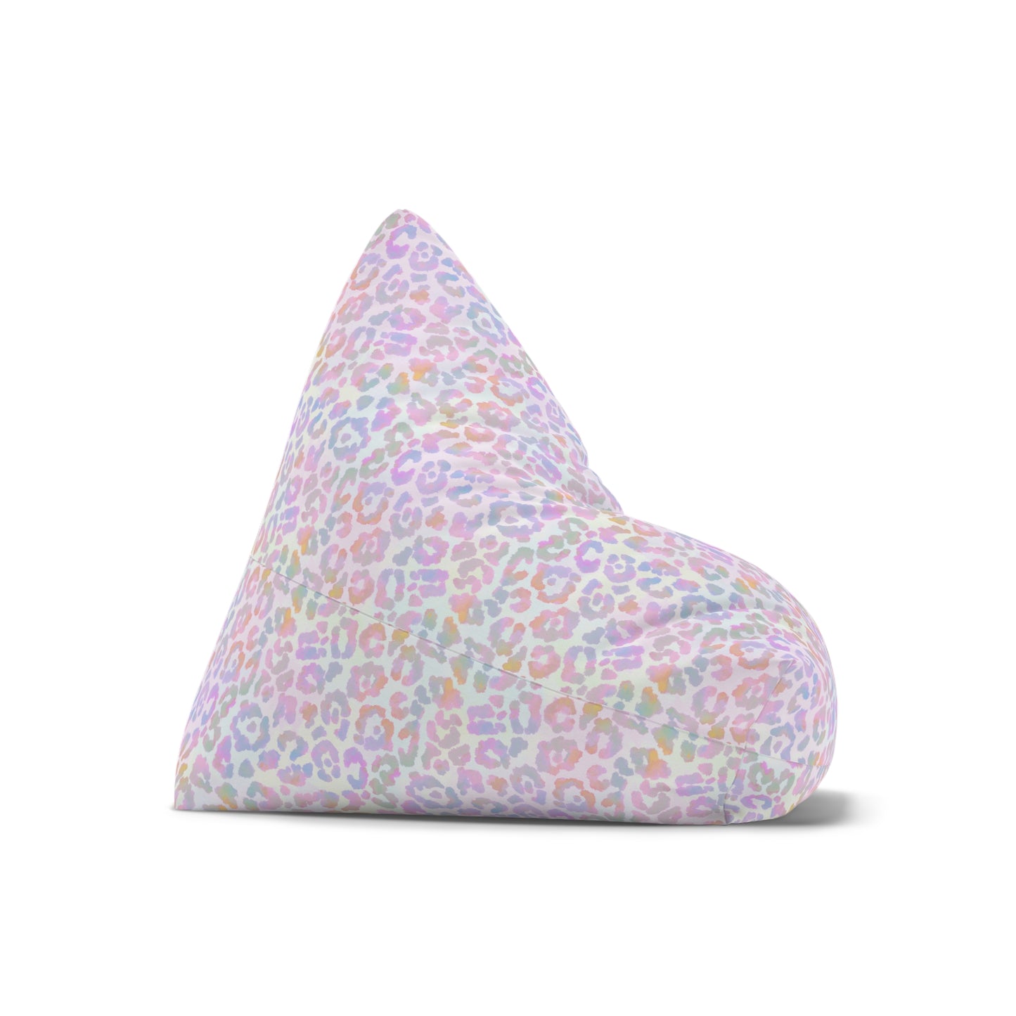 Leopard Print Bean Bag Chair Cover - Exotic High-Quality Polyester Slipcover with Secure Zip