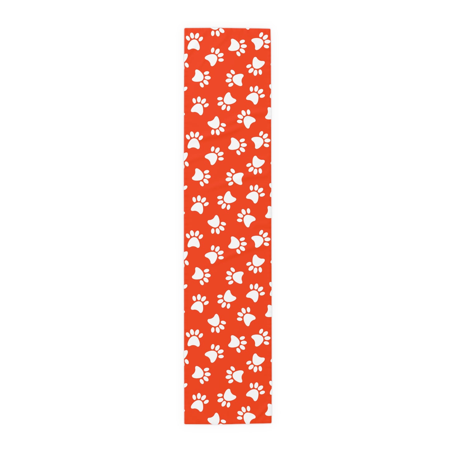 Paw Print Table Runner - Cozy Pet-Themed Decor, Cotton Twill or Polyester - Perfect for Animal Lovers