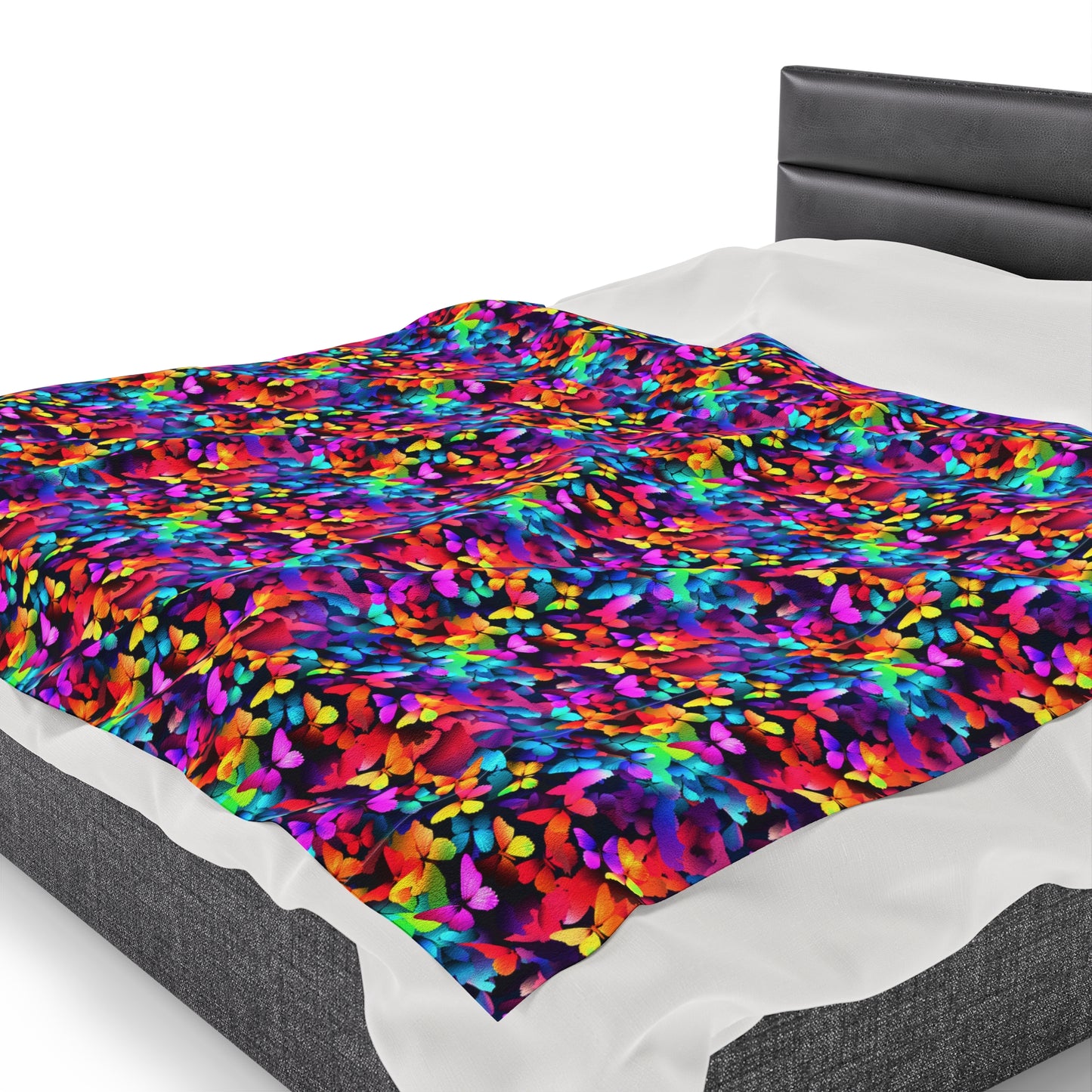 Butterfly Velveteen Plush Blanket | Soft, Luxurious, Enchanting, and Comforting | Available in Multiple Sizes
