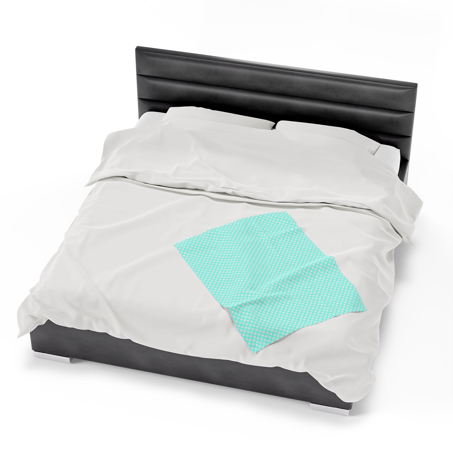 Pastel Polka Dot Velveteen Plush Blanket | Soft, Playful, Luxurious and Comforting | Available in Multiple Sizes
