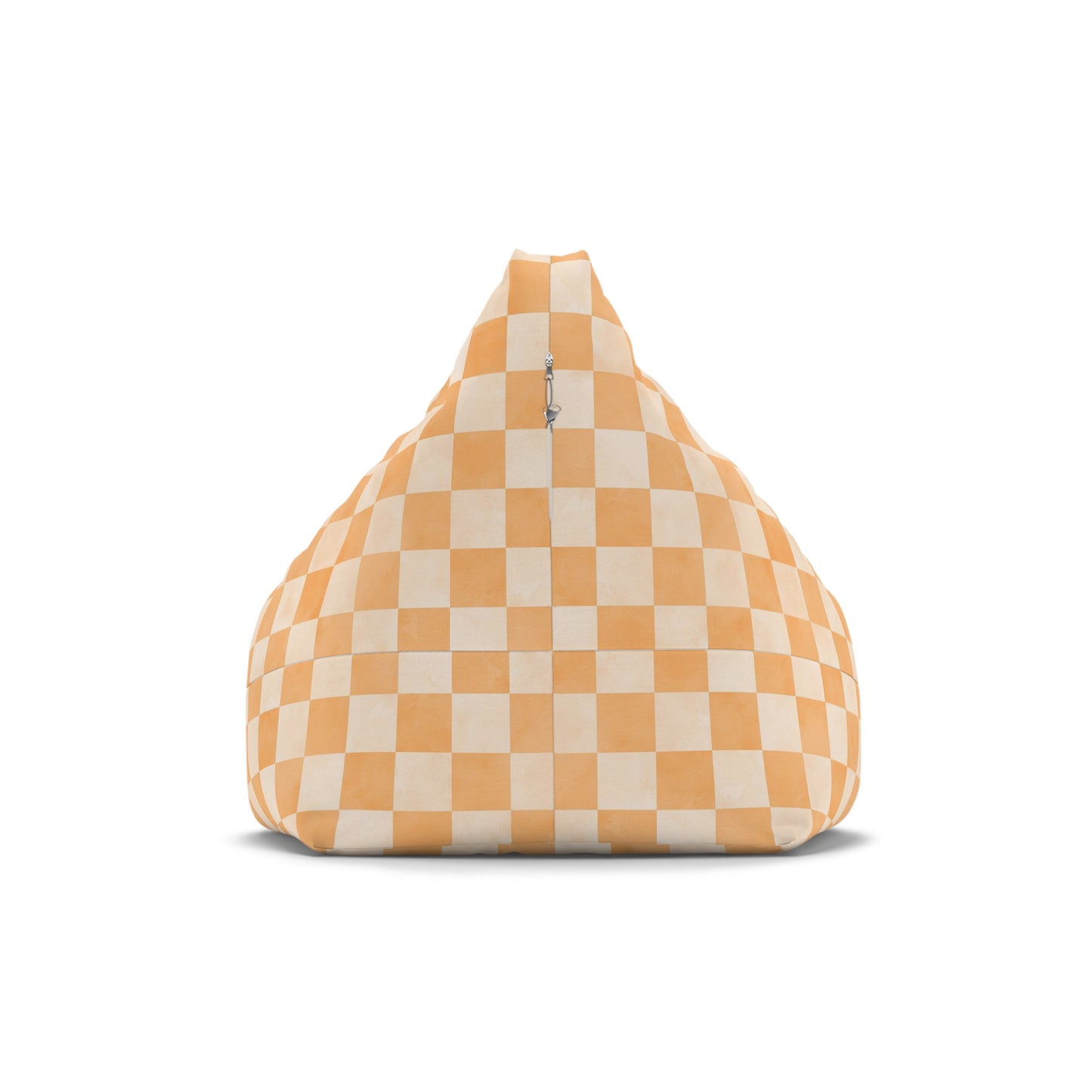 Pastel Checkers Bean Bag Chair Cover - Soft-Touch Polyester Slipcover with Secure Zip