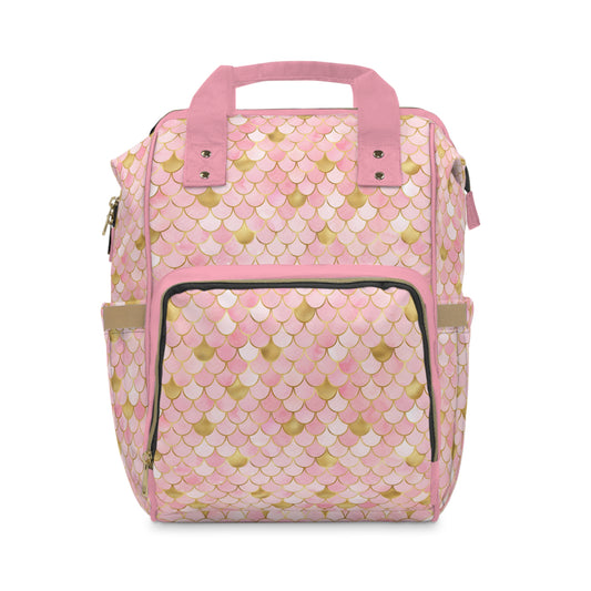 Mermaid Diaper Backpack - Magical & Multifunctional Nappy Bag with Ocean-Inspired Mermaid Patterns