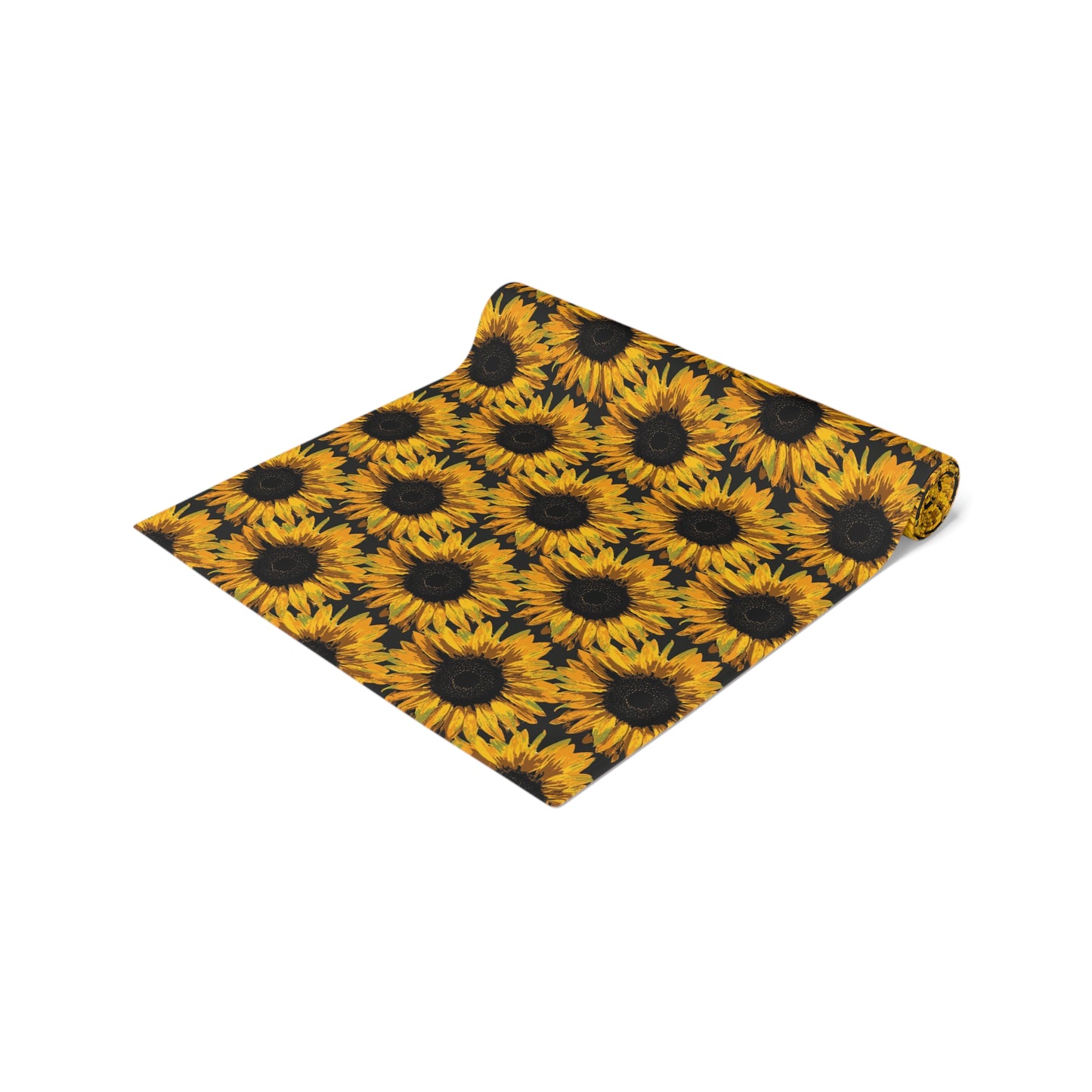 Sunflower Print Table Runner - Bright and Cheerful, Cotton Twill or Polyester - Perfect for Sunny Home Decor