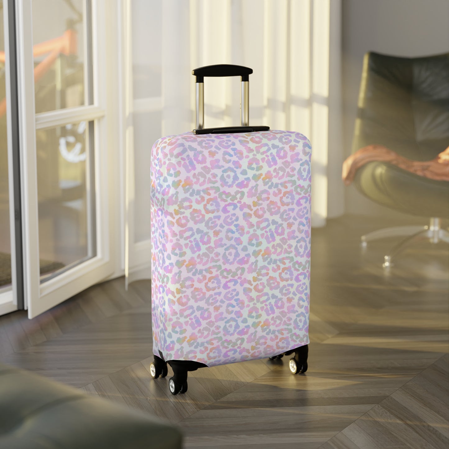 Leopard Print Luggage Cover - Animal Print Suitcase Protector