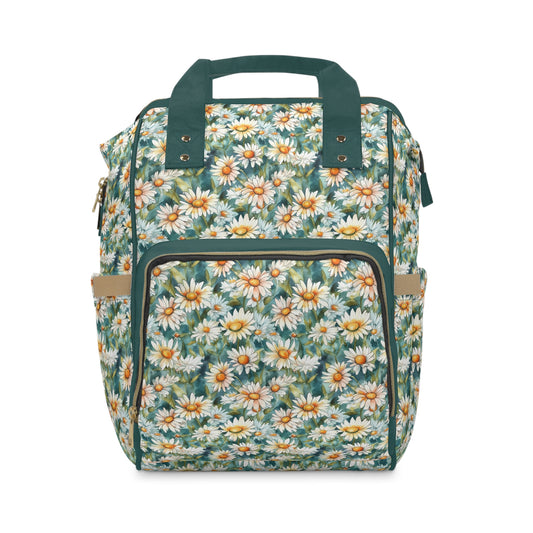 Daisy Diaper Backpack - Charming & Multifunctional Baby Bag with Daisy Patterns, Perfect for Nature-Loving Parents