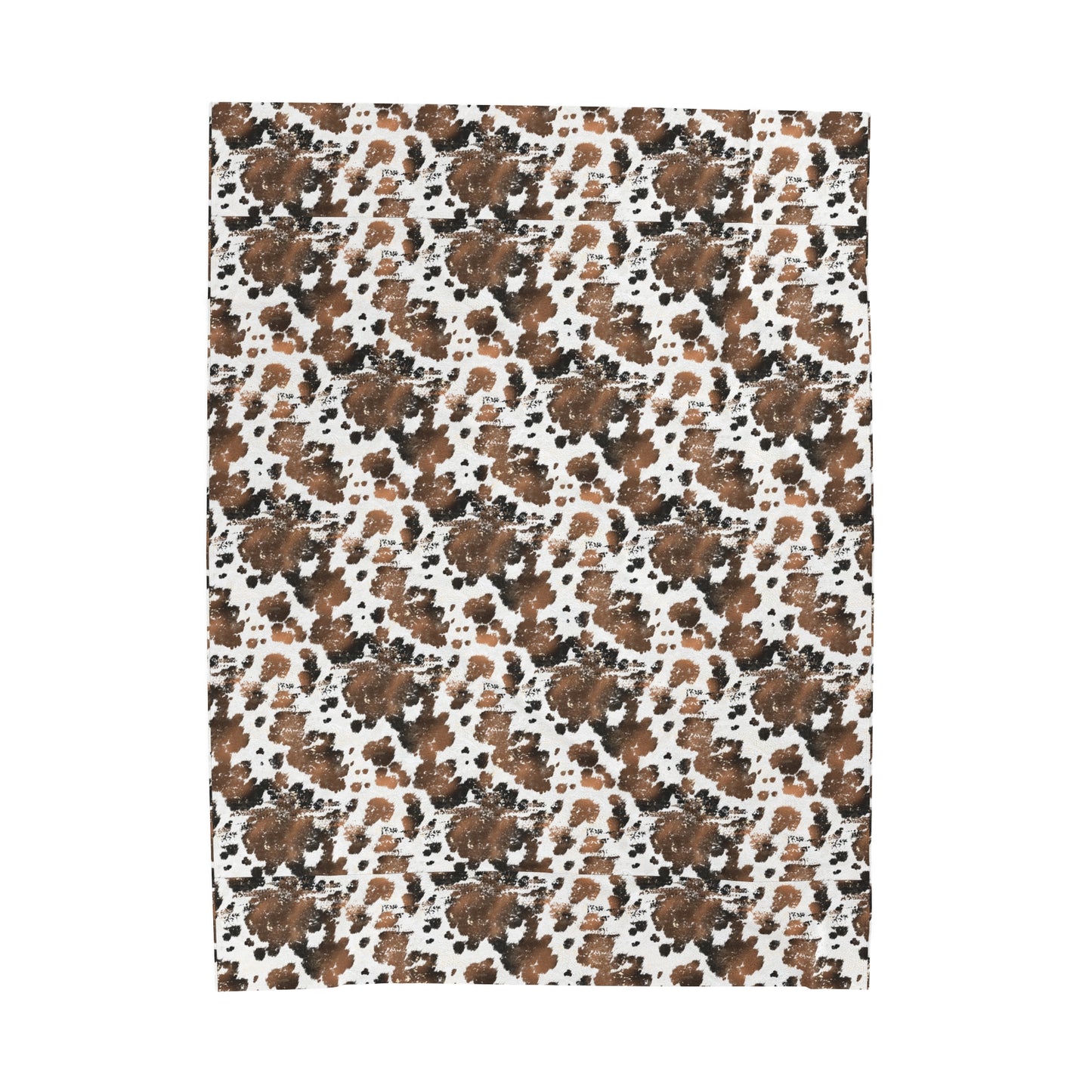 Cowhide Velveteen Plush Blanket | Soft, Rustic, Luxurious and Comforting | Available in Multiple Sizes